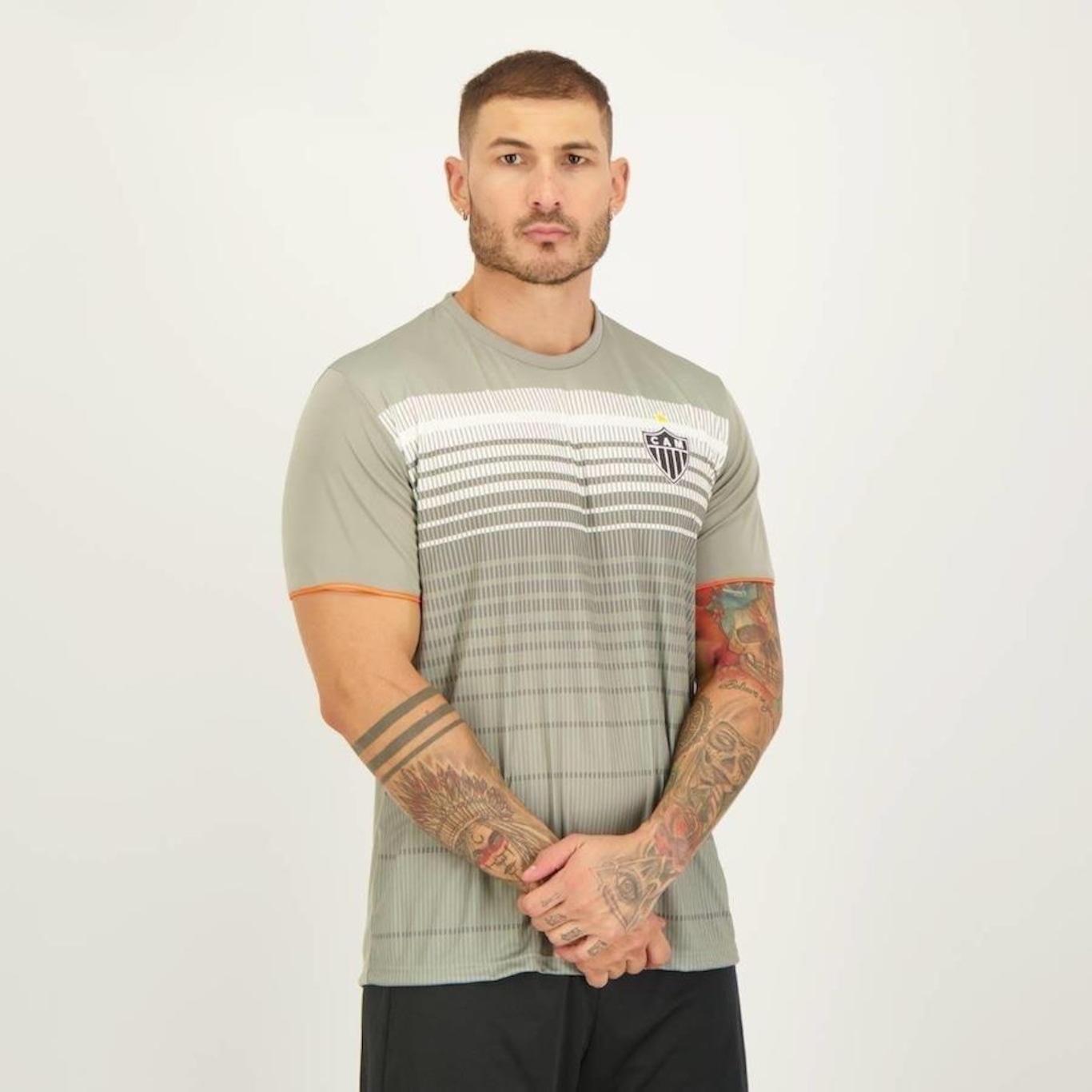 Camisa do Atlético Mineiro Braziline Stripes - Masculina - Foto 1