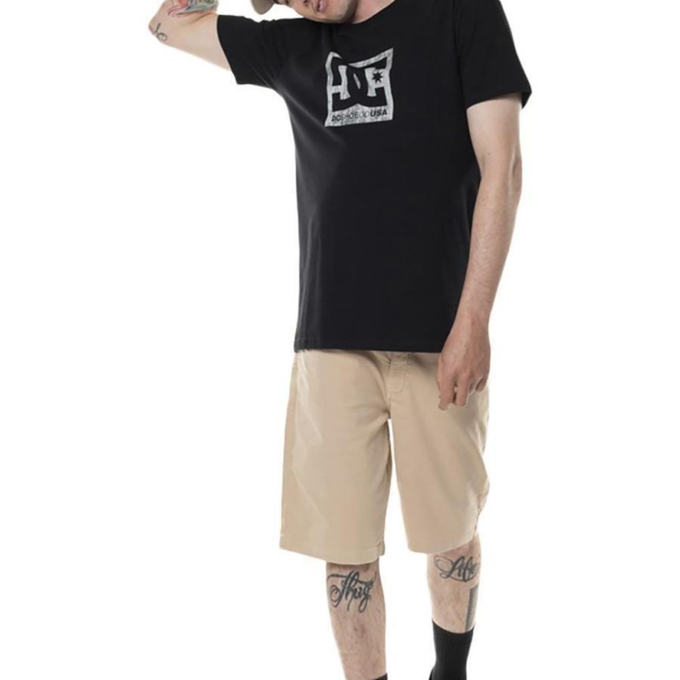 Camiseta Dc Shoes Square Star Concrete Sm24 - Masculina - Foto 1