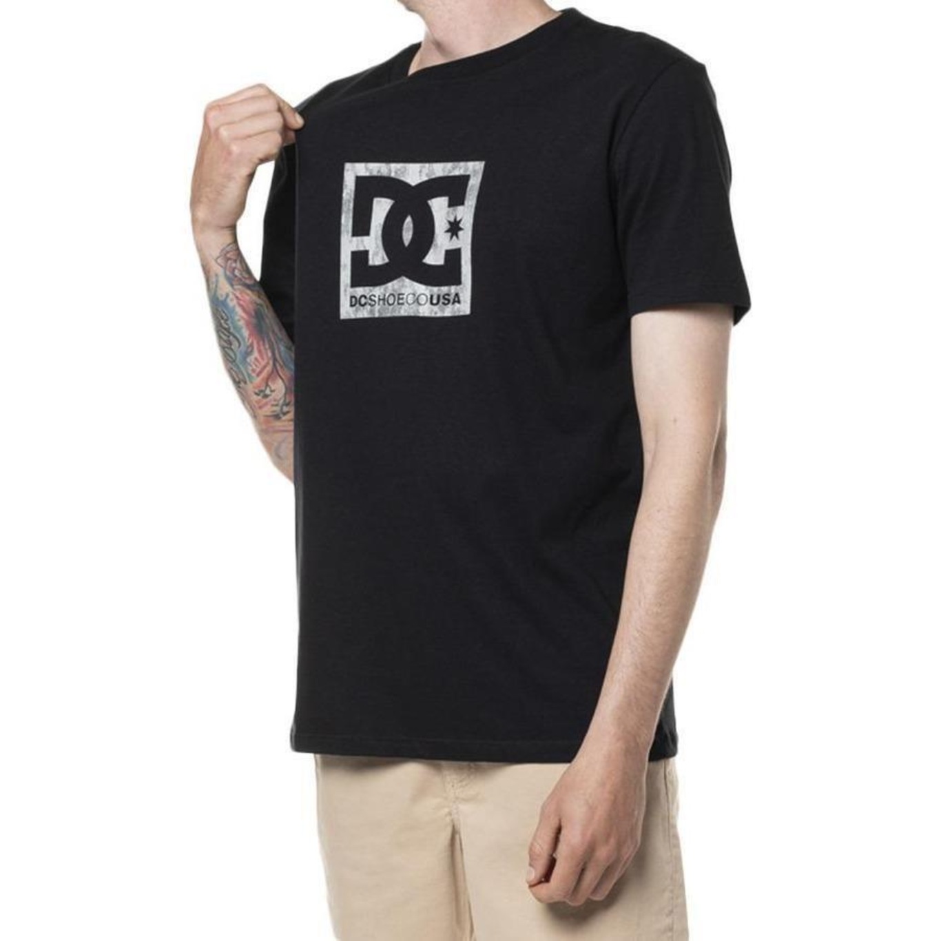 Camiseta Dc Shoes Square Star Concrete Sm24 - Masculina - Foto 2