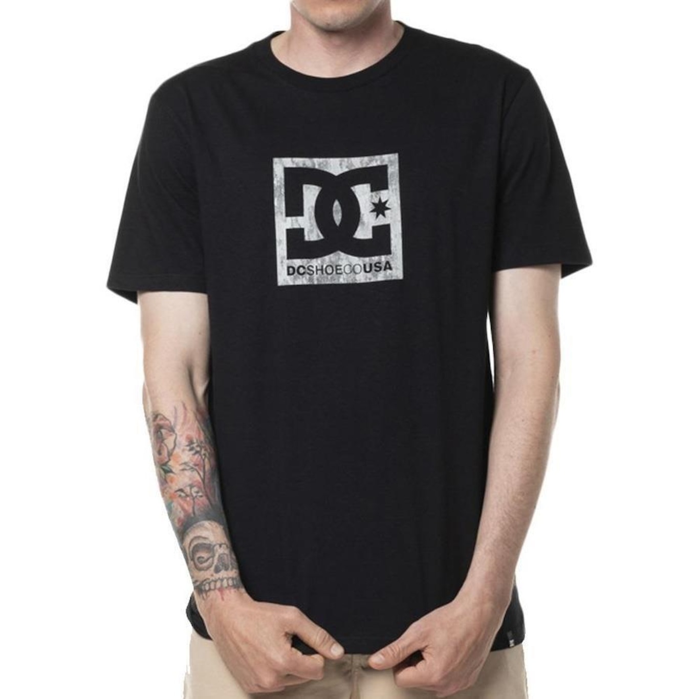 Camiseta Dc Shoes Square Star Concrete Sm24 - Masculina - Foto 4