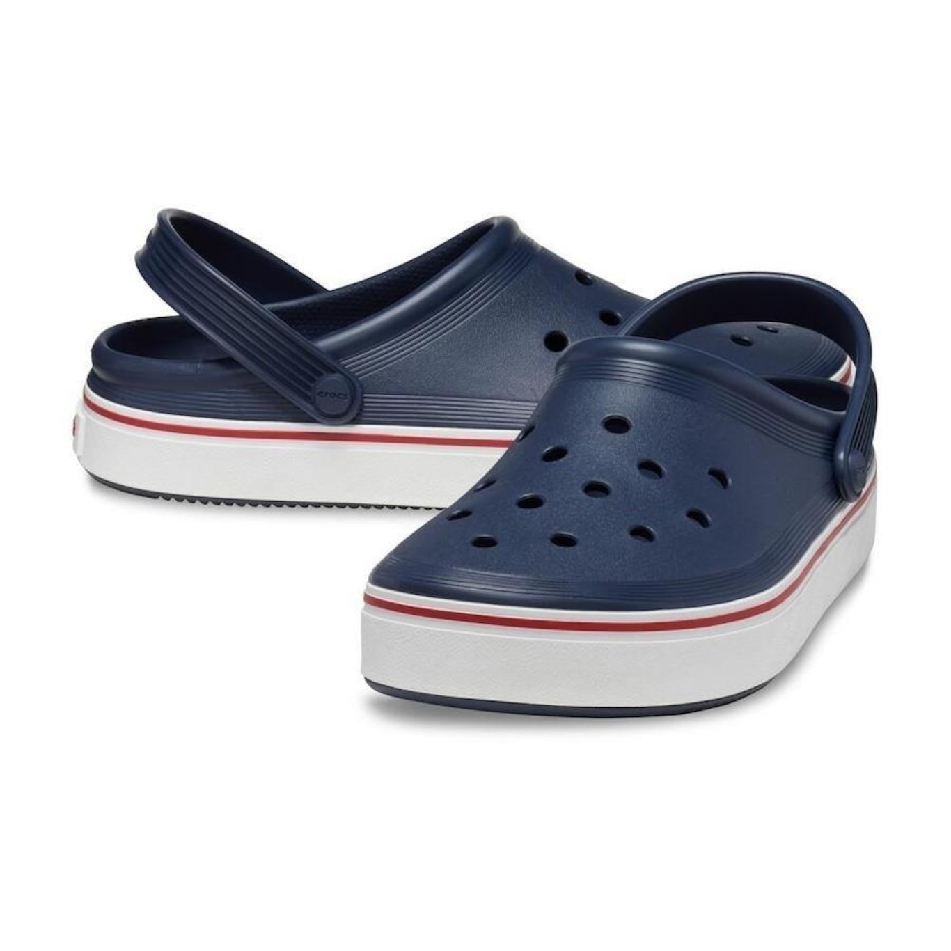 Sandália Crocs Crocband Off Court Clog - Infantil - Foto 4