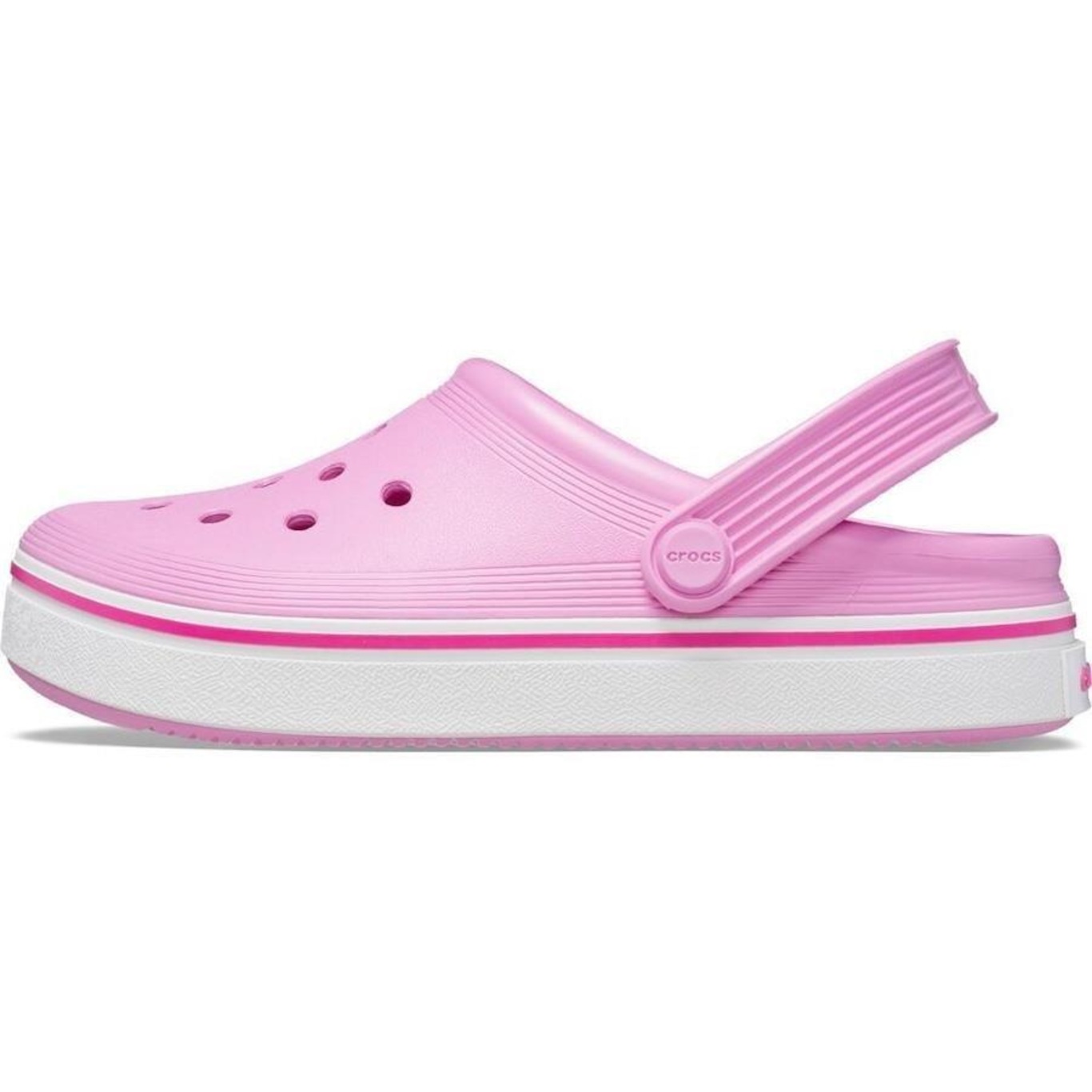 Sandália Crocs Crocband Off Court Clog - Infantil - Foto 3