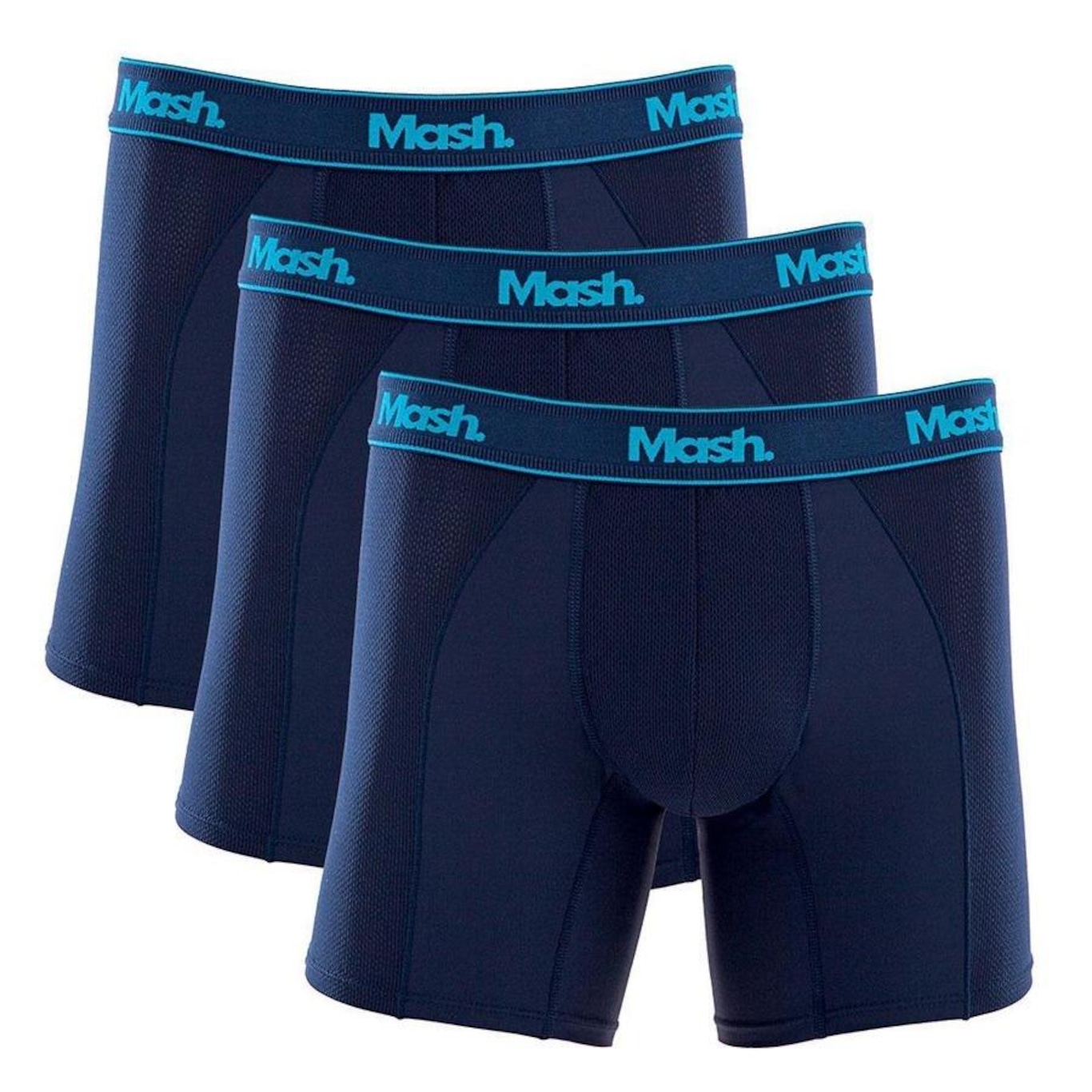 Kit de Cueca Boxer Mash Microfibra Active - 3 unidades - Adulto - Foto 1