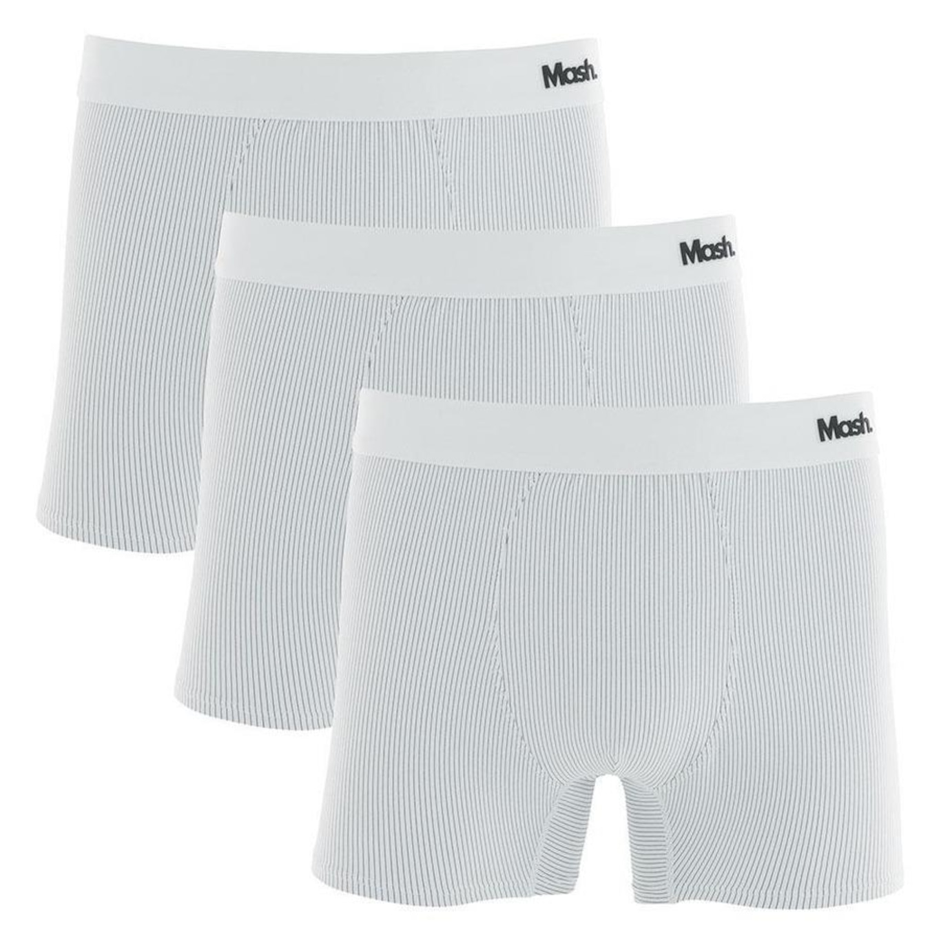 Kit de Cueca Boxer Mash Microfibra Risca de Giz - 3 unidades - Adulto - Foto 1