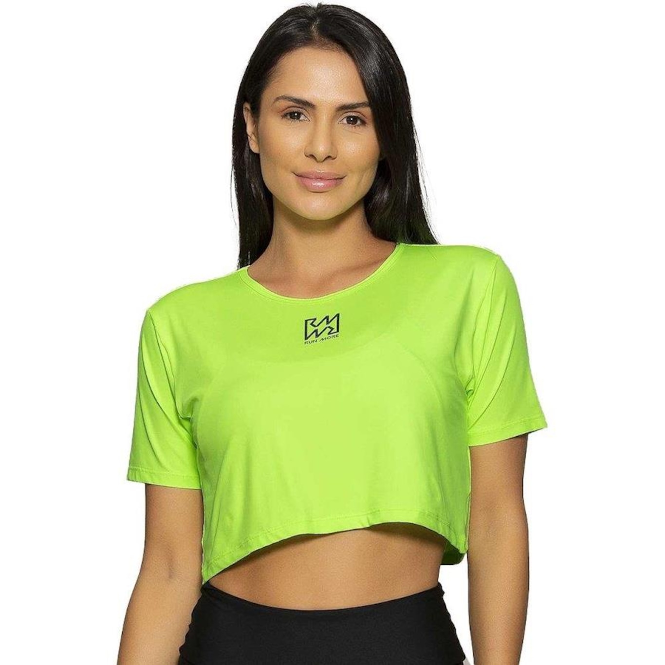 Camiseta Cropped Run More Active - Feminina - Foto 1