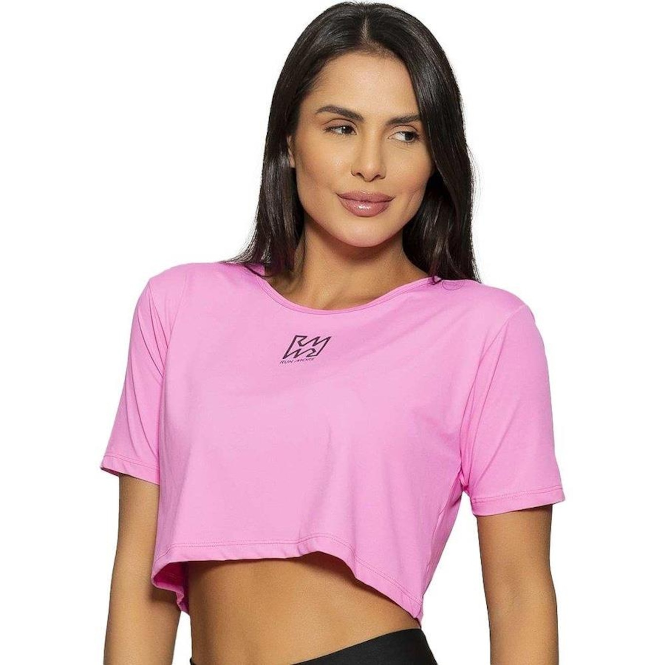 Camiseta Cropped Run More Active - Feminina - Foto 1