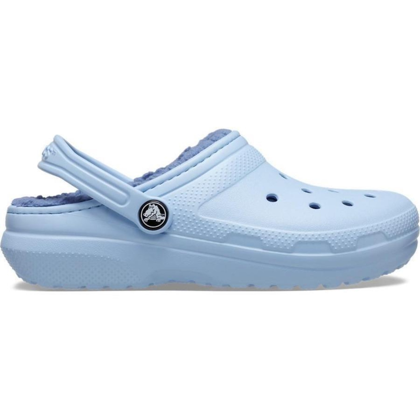 Sandália Crocs Classic Lined K Calcite - Unissex - Foto 1