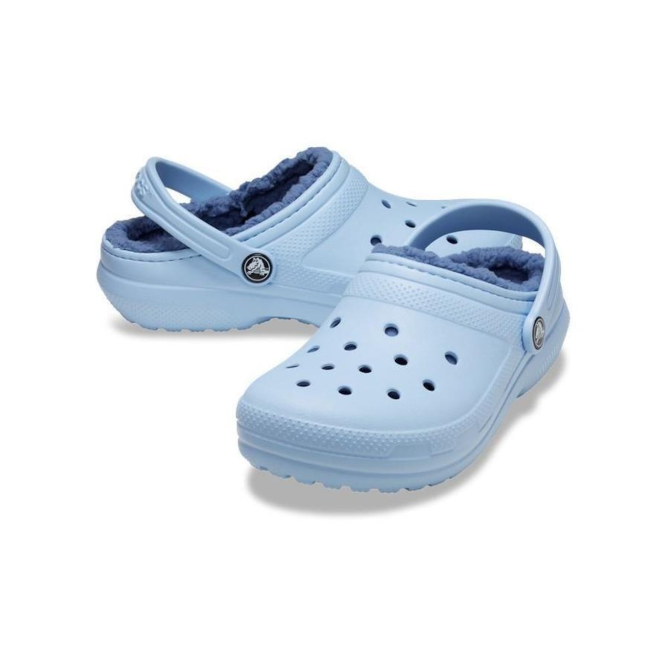 Sandália Crocs Classic Lined K Calcite - Unissex - Foto 4