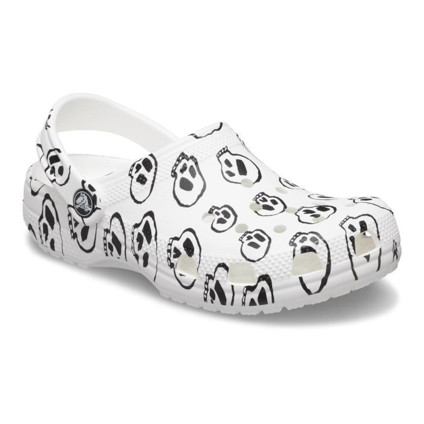 Sandália Crocs Classic Skull Print Clog K - Unissex - Foto 2