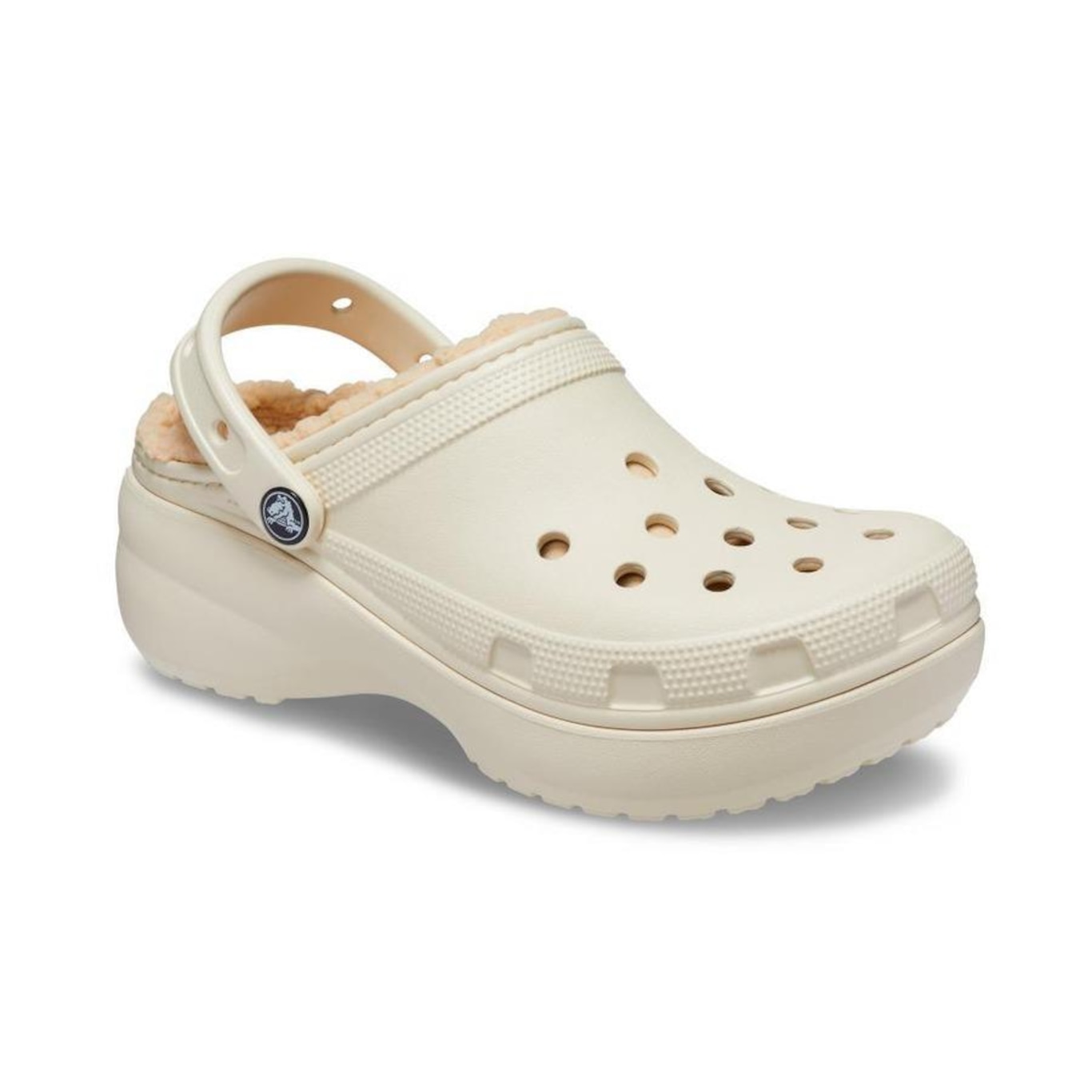 Sandália Crocs Classic Plataform Lined Clog - Feminina - Foto 2