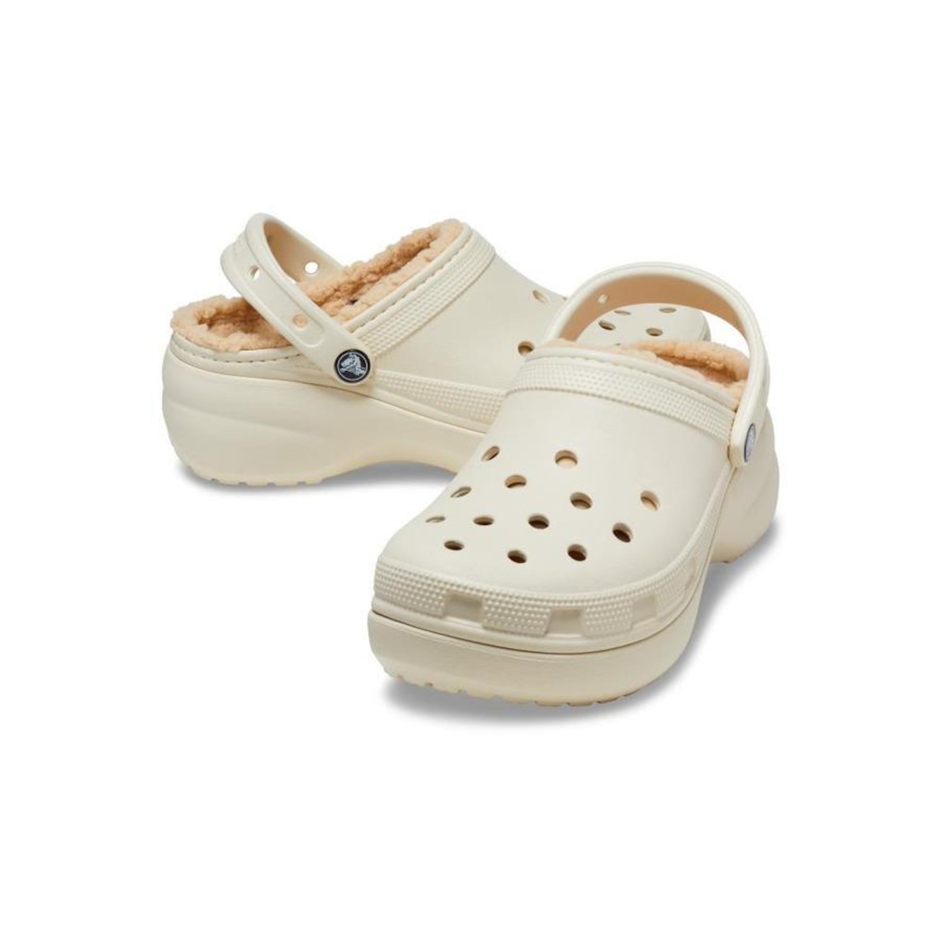 Sandália Crocs Classic Plataform Lined Clog - Feminina - Foto 3