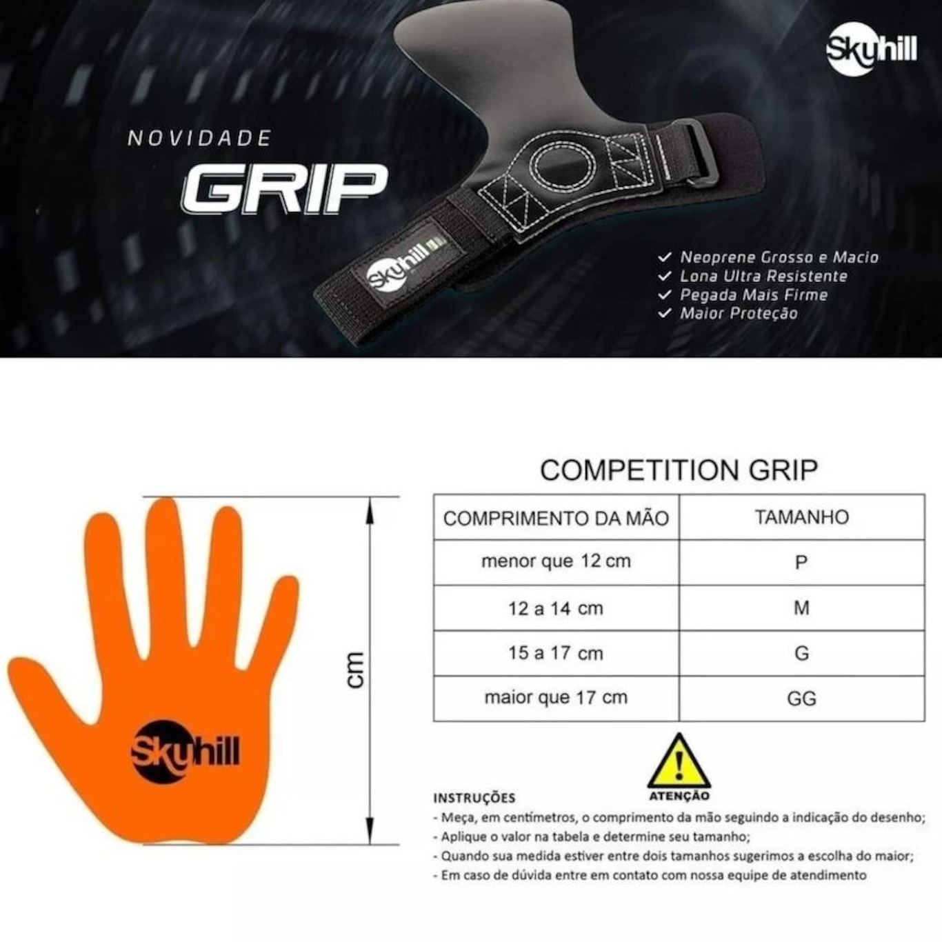 Luvas para Academia Skyhill Hand Grip Competition - Foto 6