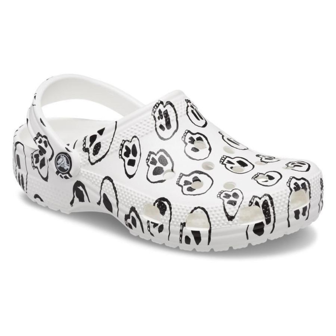 Sandália Crocs Classic Skull Print Clog - Unissex - Foto 2