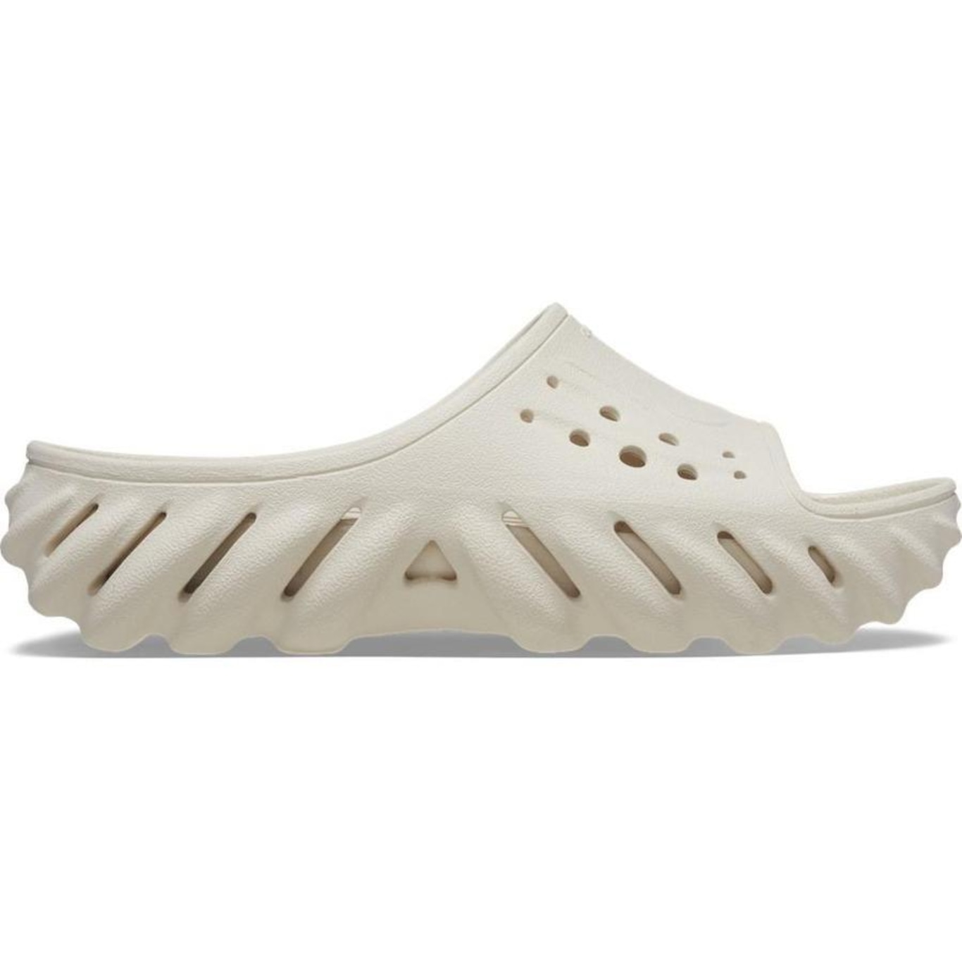 Chinelo Crocs Echo Slide Stucco - Unissex - Foto 1