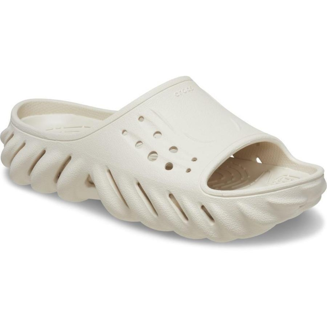 Chinelo Crocs Echo Slide Stucco - Unissex - Foto 2