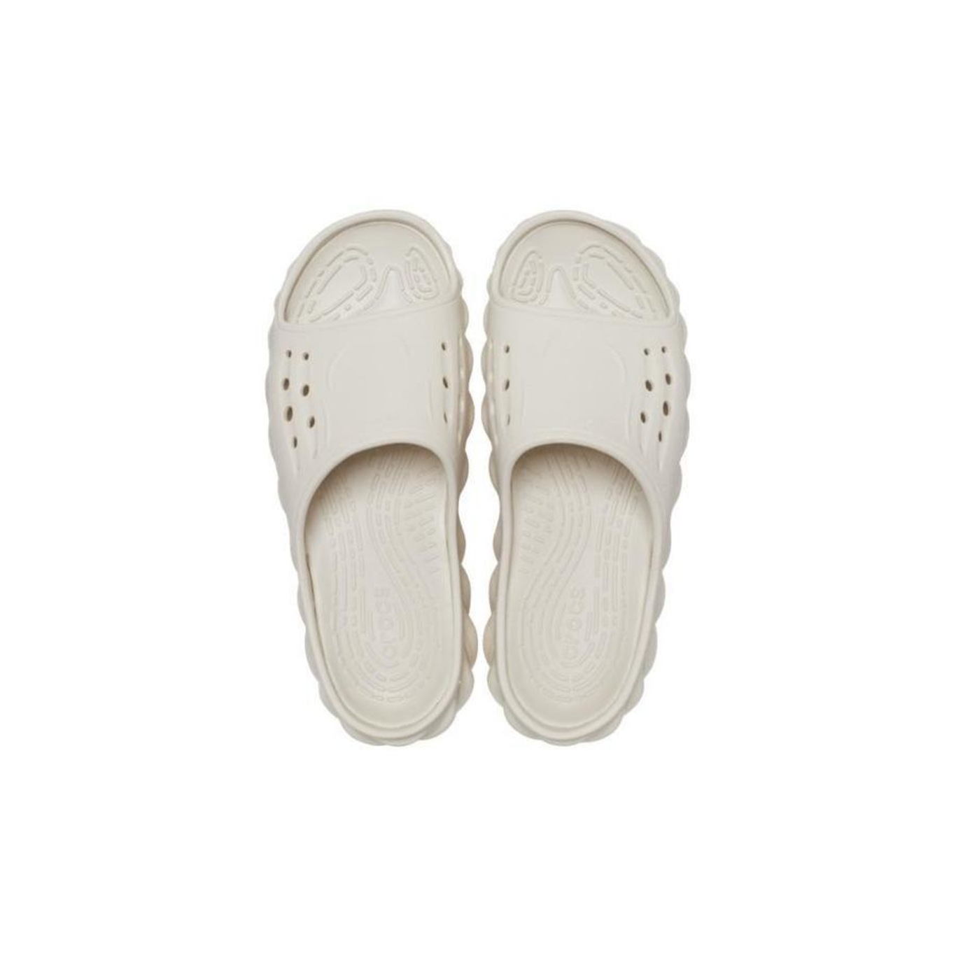 Chinelo Crocs Echo Slide Stucco - Unissex - Foto 5