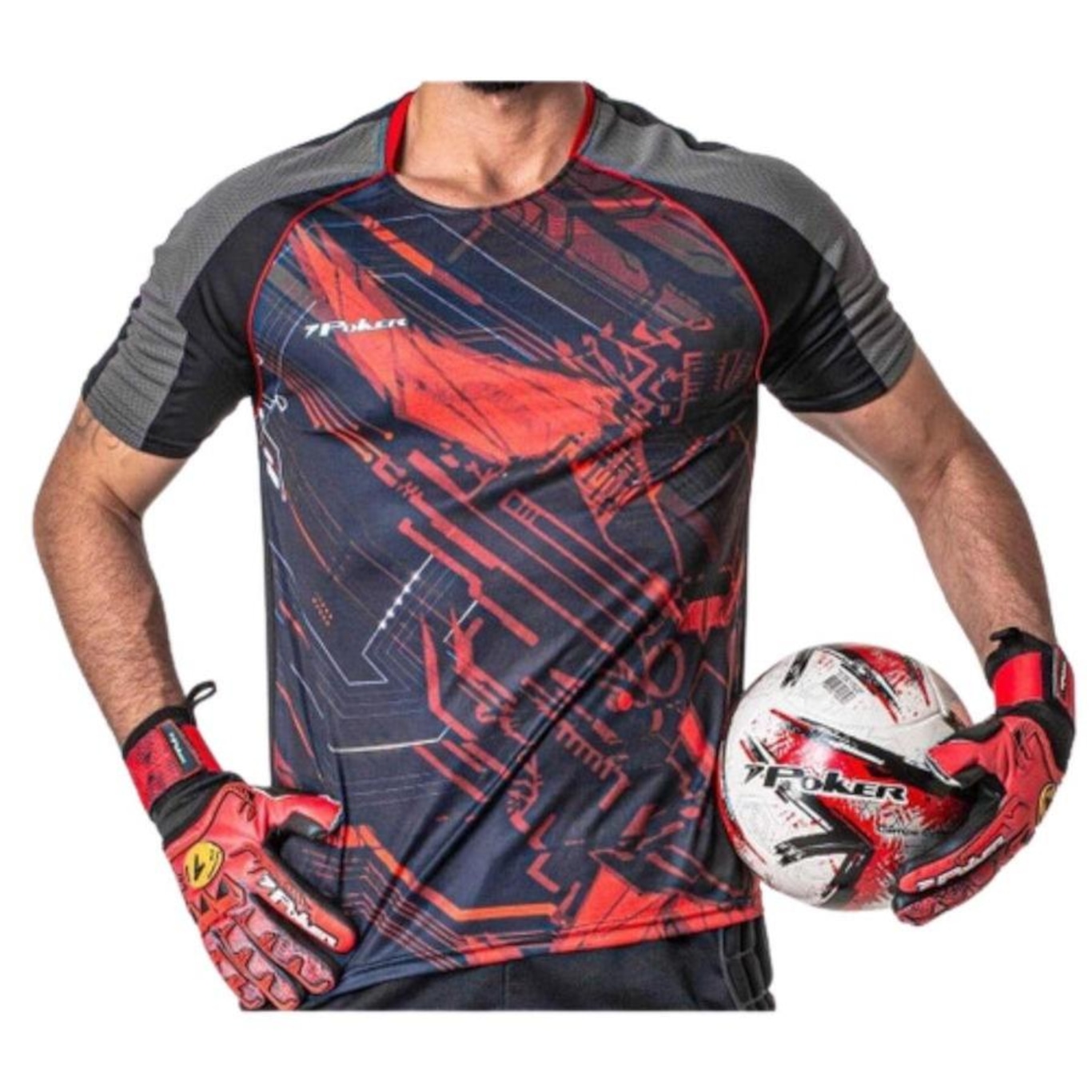 Camisa de Goleiro Poker Sublimax Hightech - Masculina - Foto 2