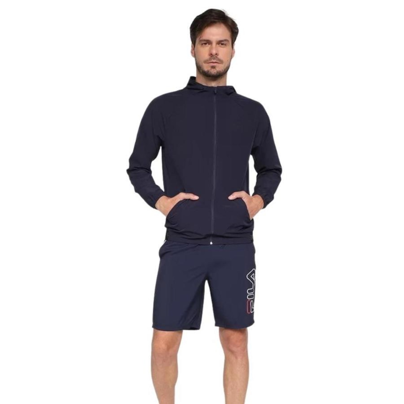 Jaqueta Corta Vento com Capuz Fila Sport - Masculina - Foto 4