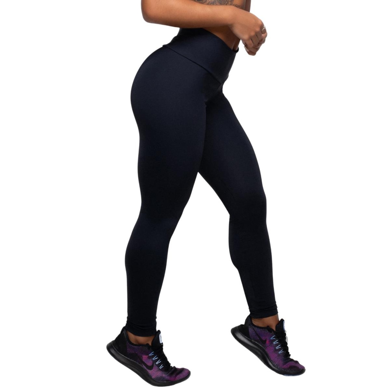 Kit Belmento: Calça Legging Arrastão + Calça Legging Básica Academia -  Feminina em Promoção