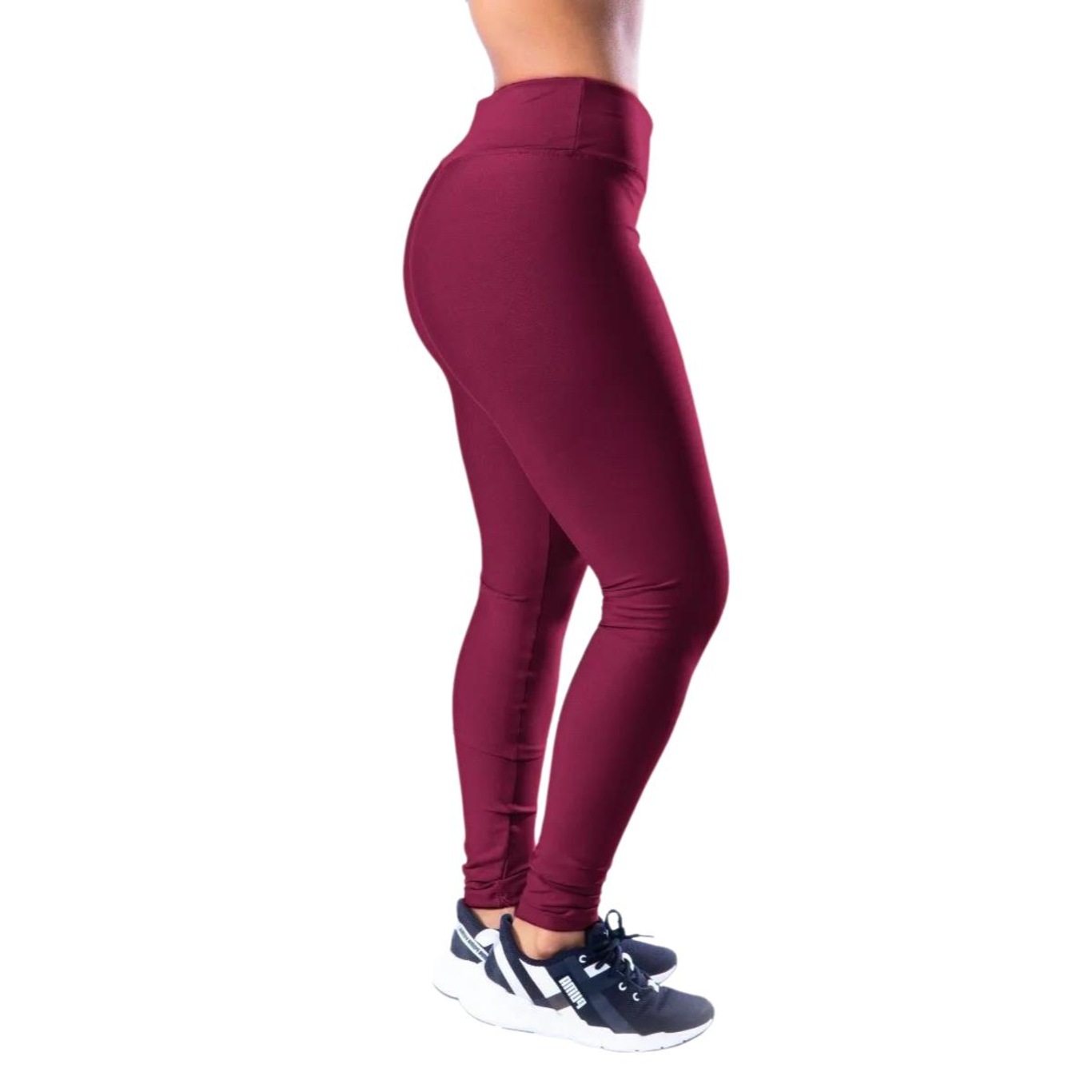 Kit Belmento: Calça Legging Arrastão + Calça Legging Básica Academia - Feminina - Foto 4