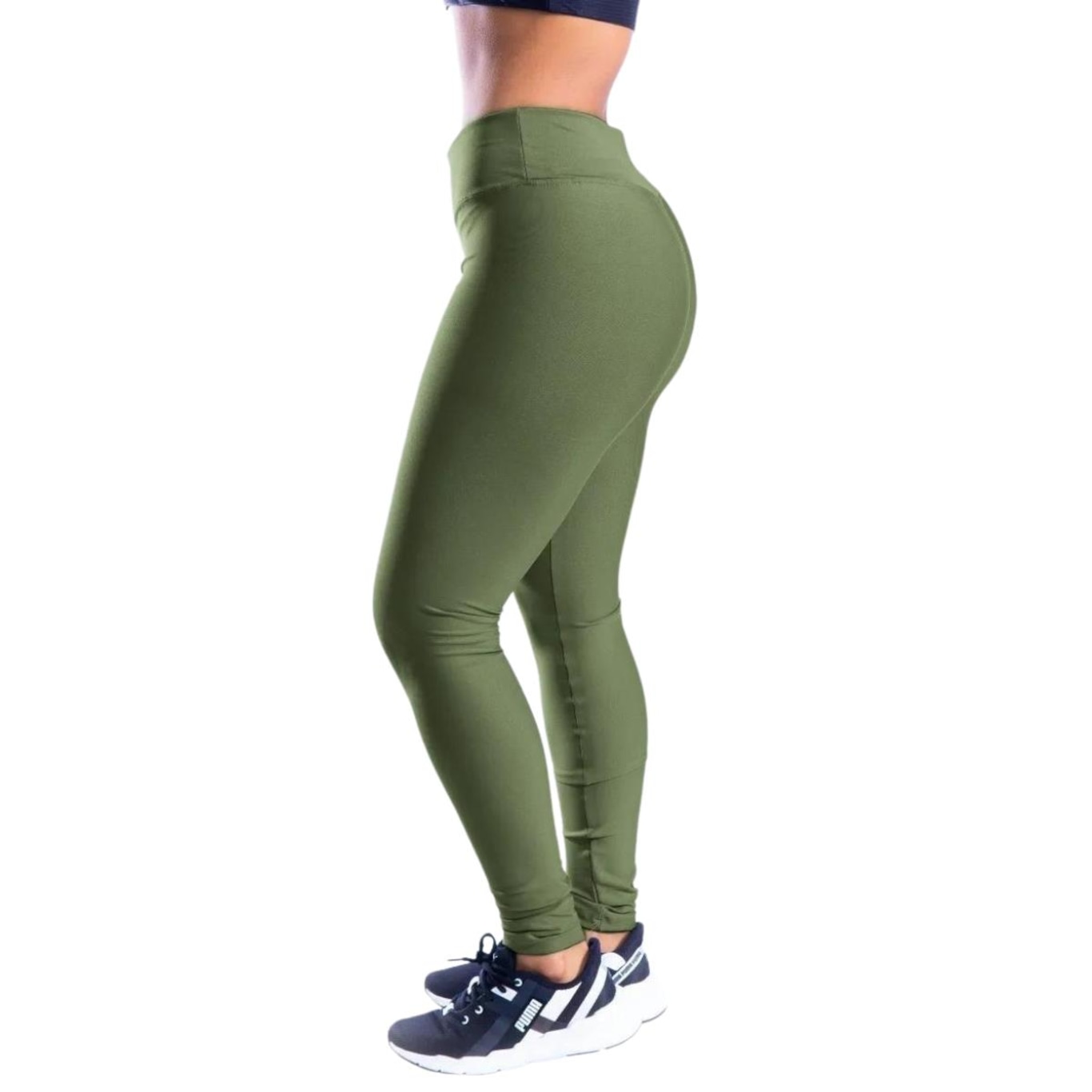 Kit Belmento: Calça Legging Arrastão + Calça Legging Básica Academia - Feminina - Foto 2