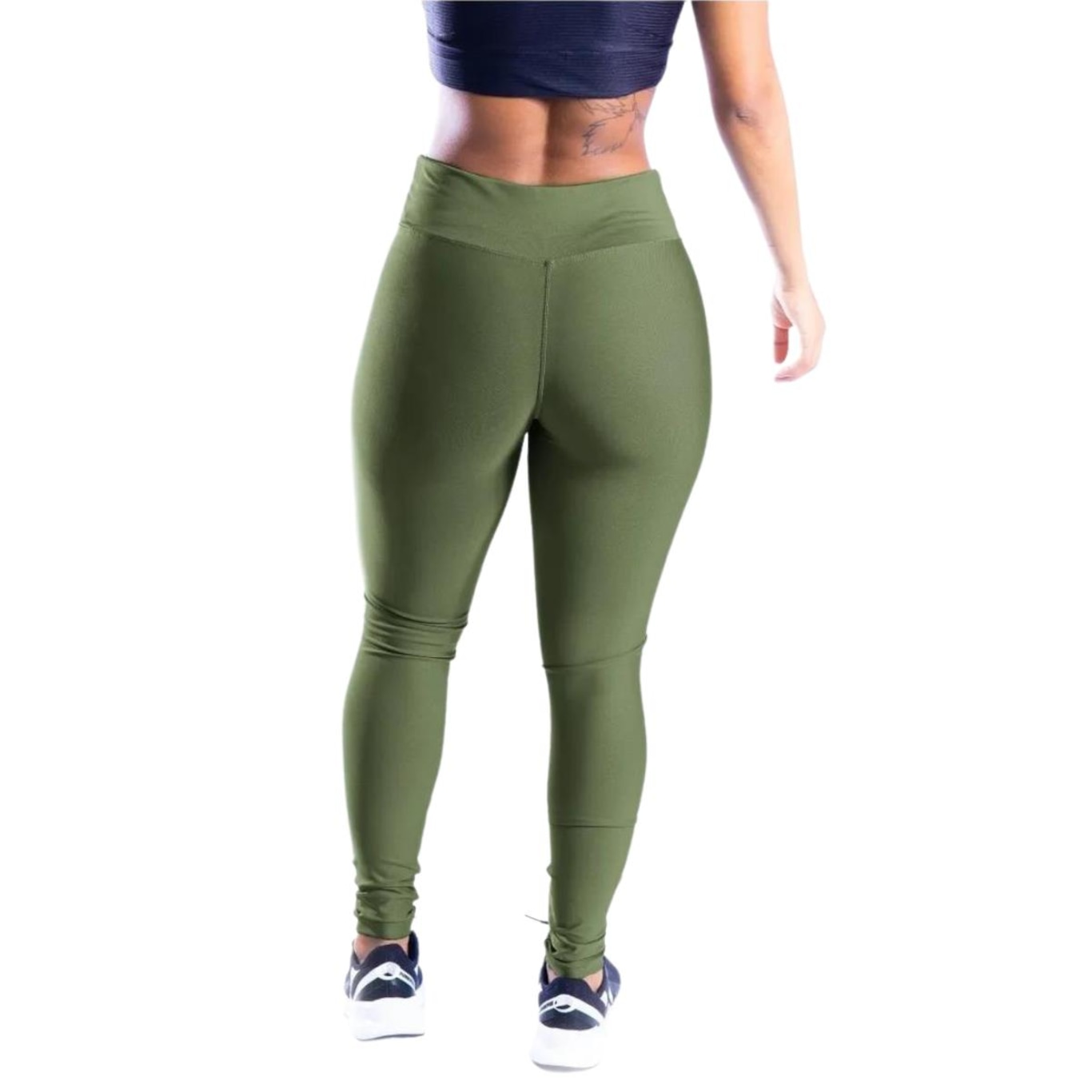 Kit Belmento: Calça Legging Arrastão + Calça Legging Básica Academia - Feminina - Foto 3