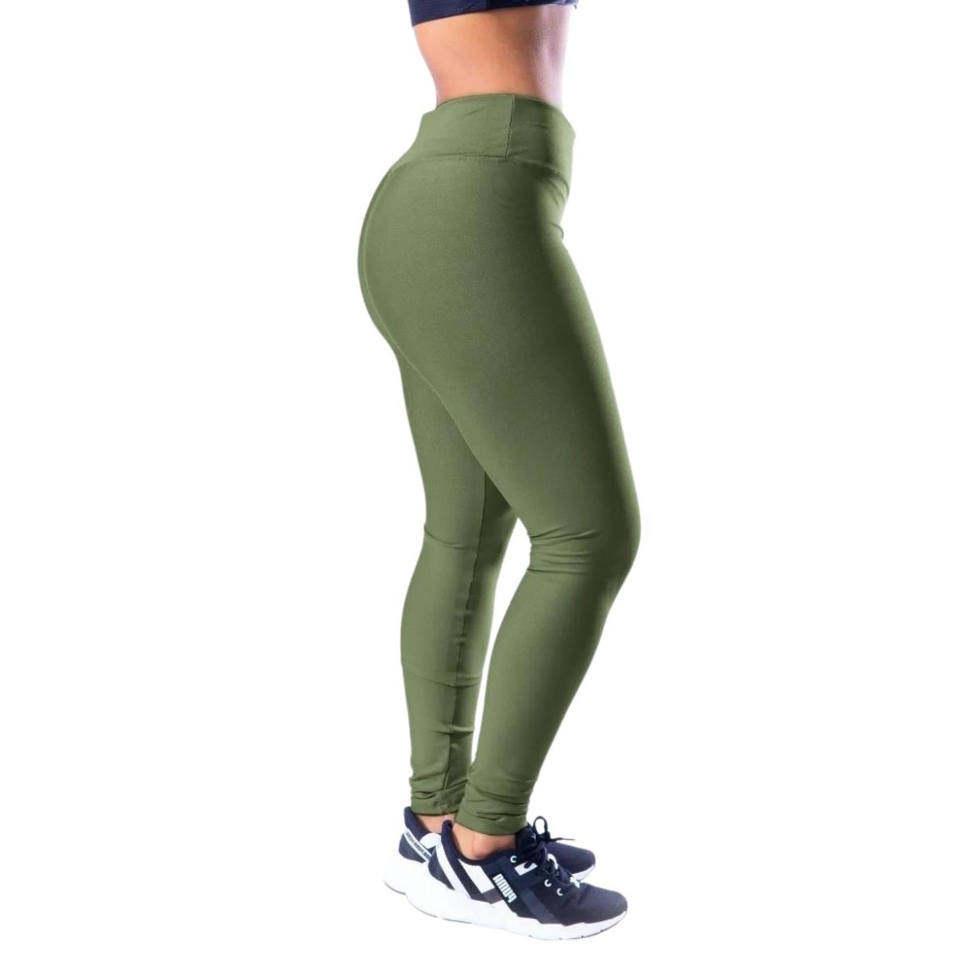 Kit Belmento: Calça Legging Arrastão + Calça Legging Básica Academia - Feminina - Foto 4