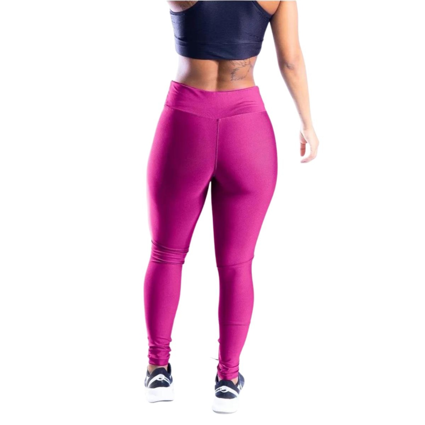 Kit Belmento: Calça Legging Arrastão + Calça Legging Básica Academia - Feminina - Foto 3