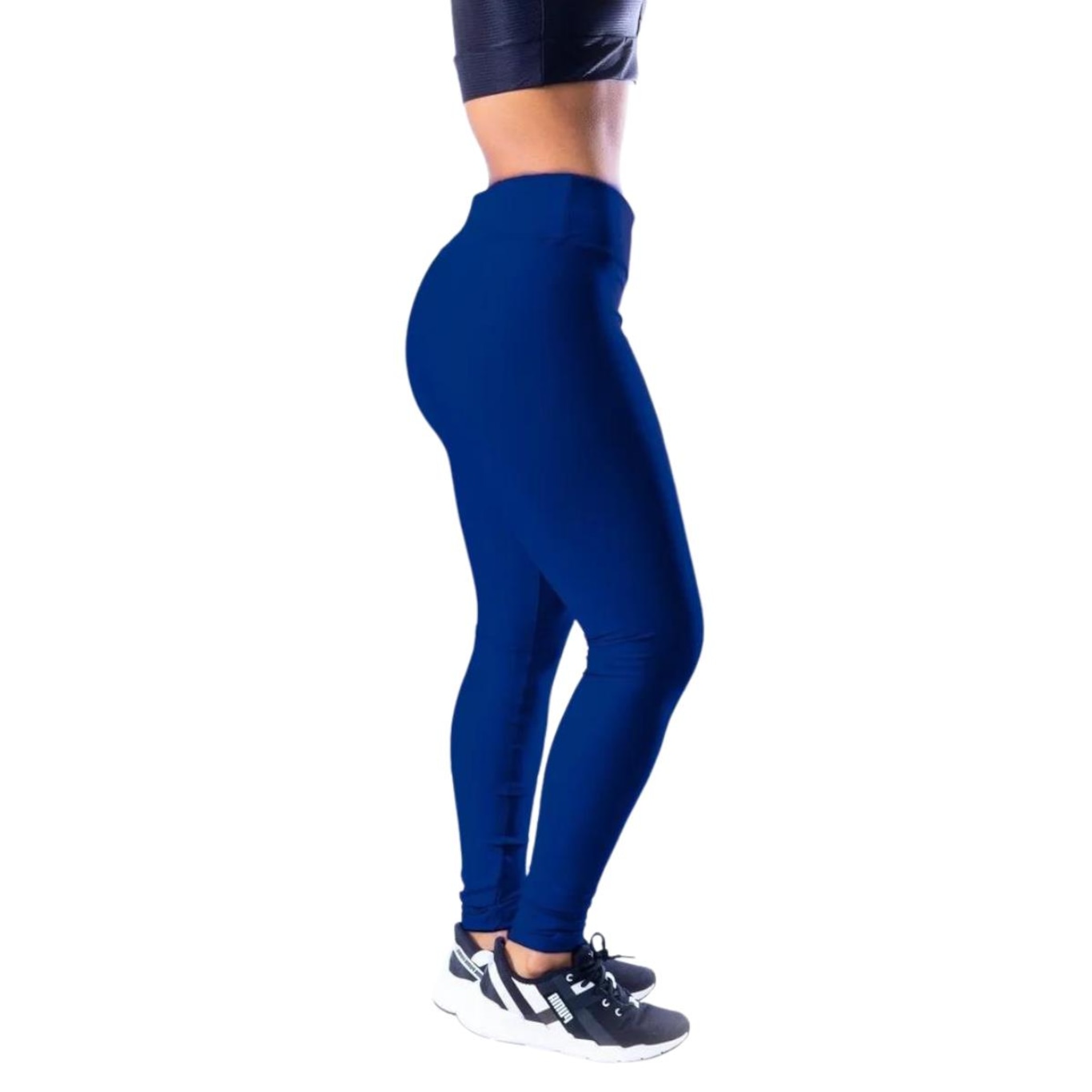 Kit Belmento: Calça Legging Arrastão + Calça Legging Básica Academia -  Feminina em Promoção