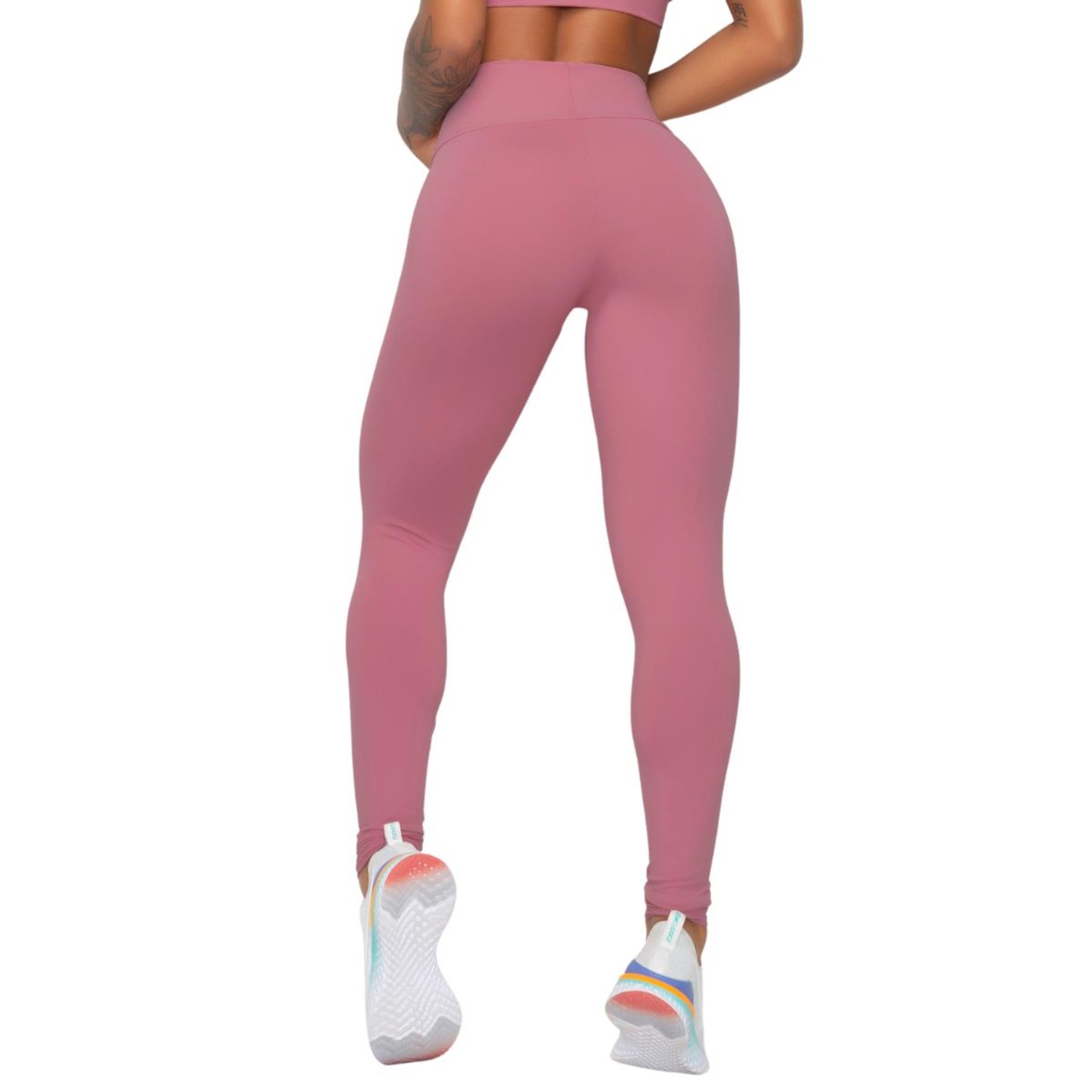 Kit Belmento: Calça Legging Arrastão + Calça Legging Básica Academia - Feminina - Foto 3