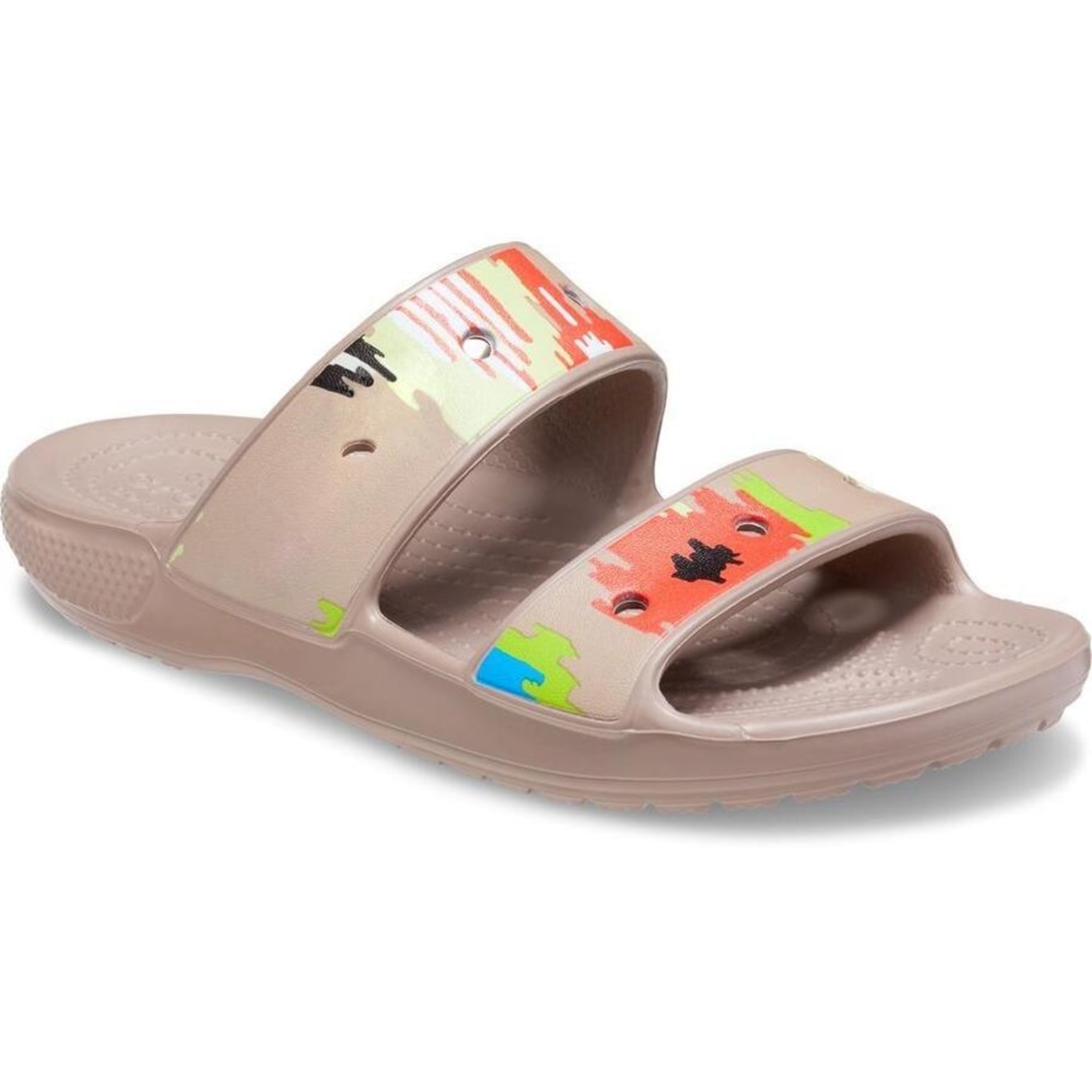 Sandália Crocs Classic Ikat Sandal - Unissex - Foto 2