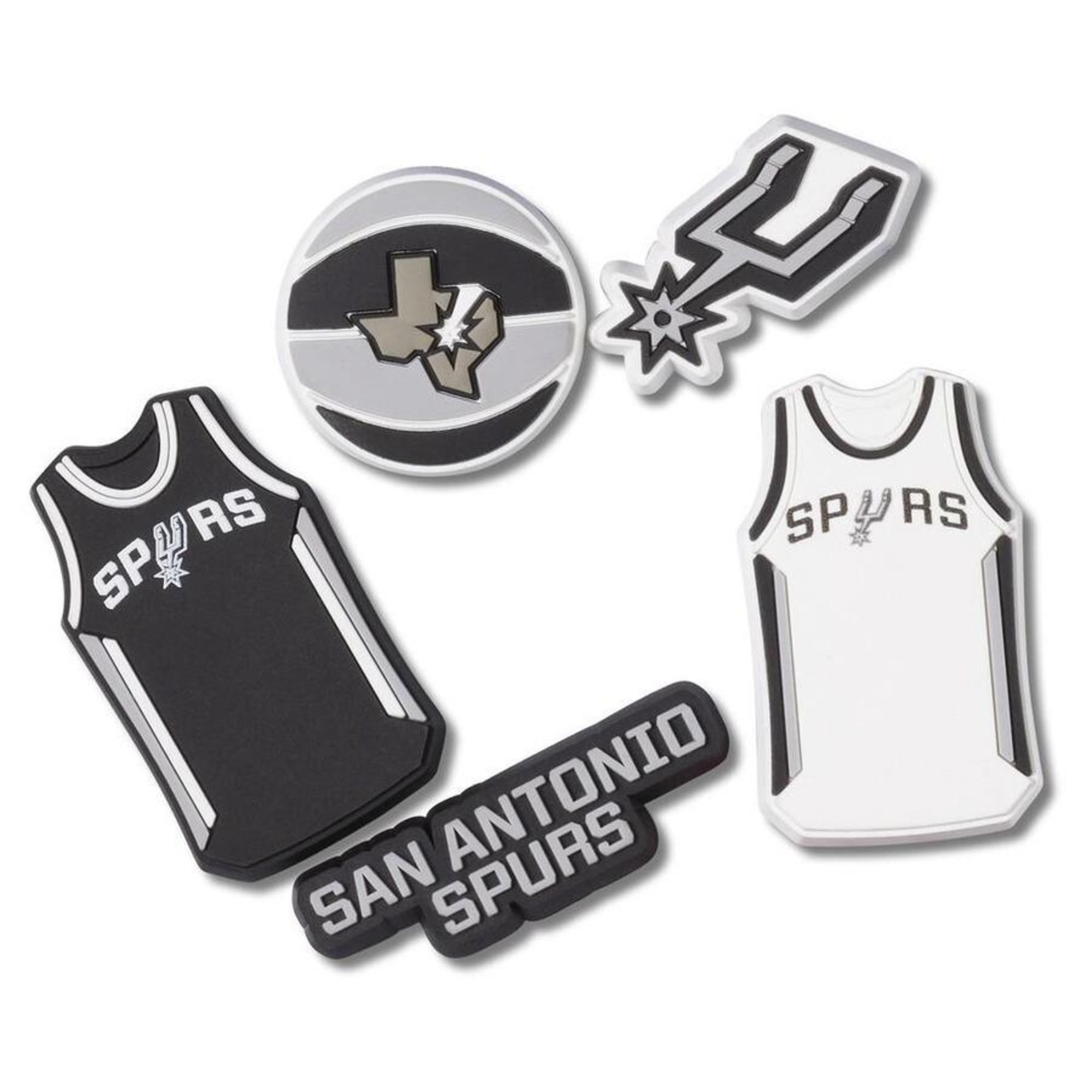 Jibbitz Nba San Antonio Spurs - 5 Unidades - Unissex - Foto 1