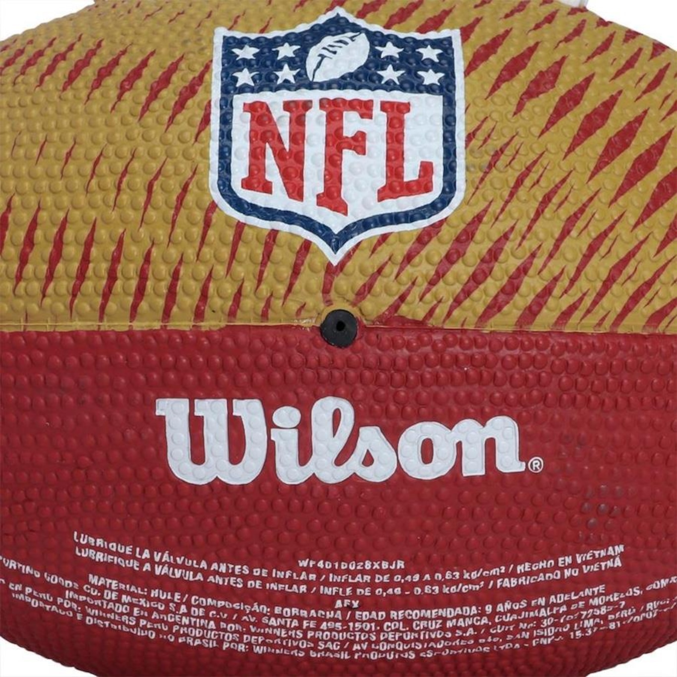 Bola de Futebol Americano Wilson Nfl Team Tailgate San Francisco - Infantil - Foto 4