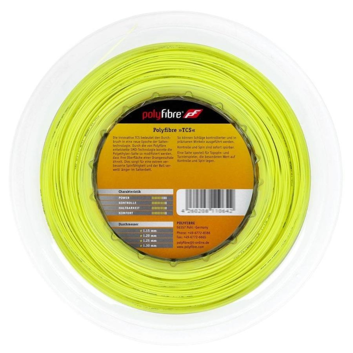 Corda para Raquete de Tênis Polyfibre Tcs 18L 1.15mm - 200M - Foto 3