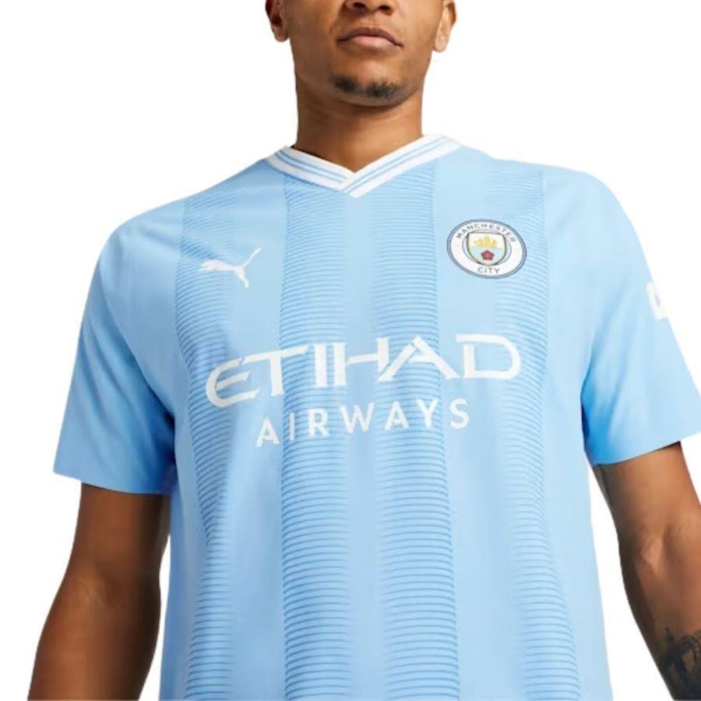 Camisa Manchester City 23/24 Puma Home Authentic Jersey - Masculina - Foto 3