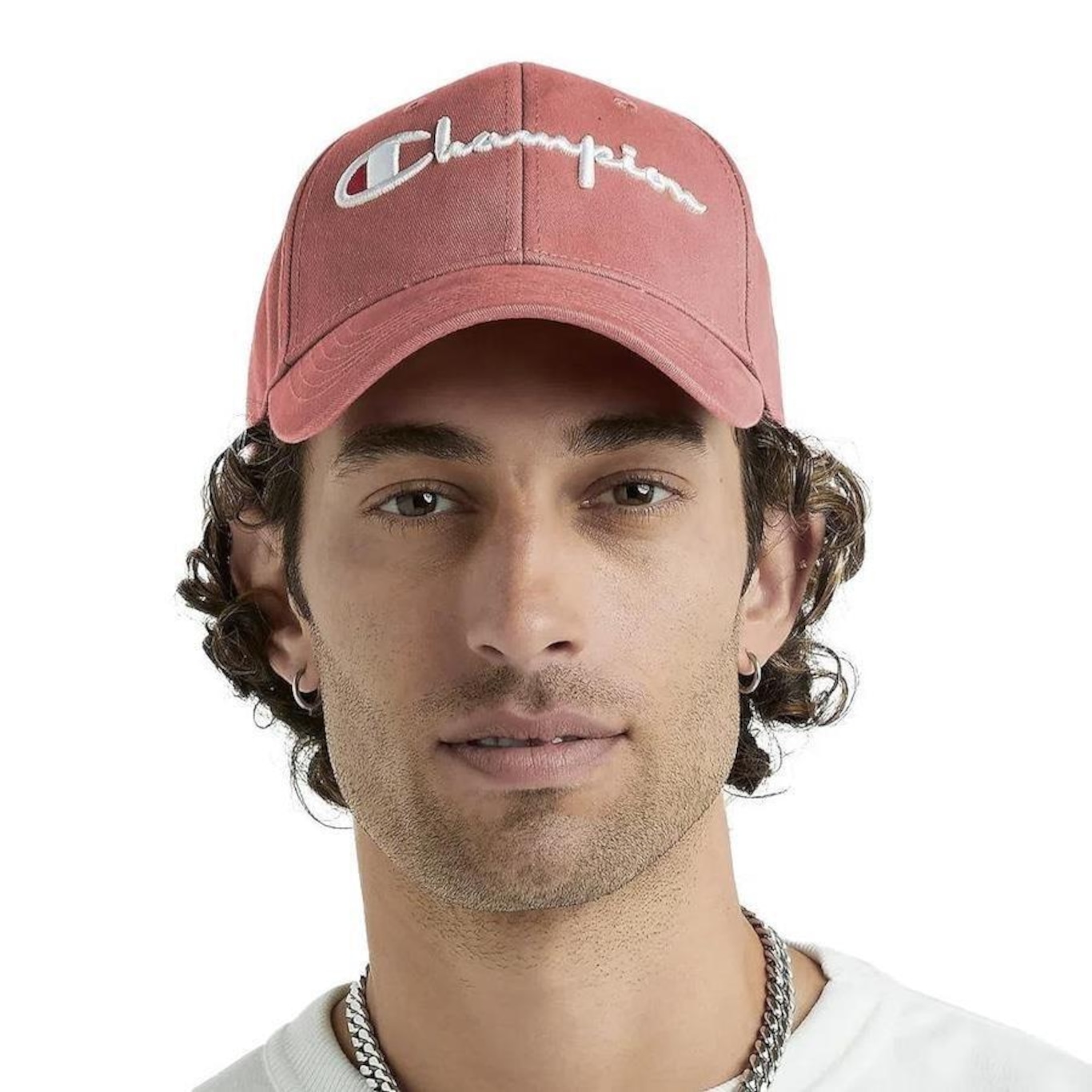 Boné Aba Curva Champion Twill Hat Script Logo - Strapback - Adulto - Foto 1