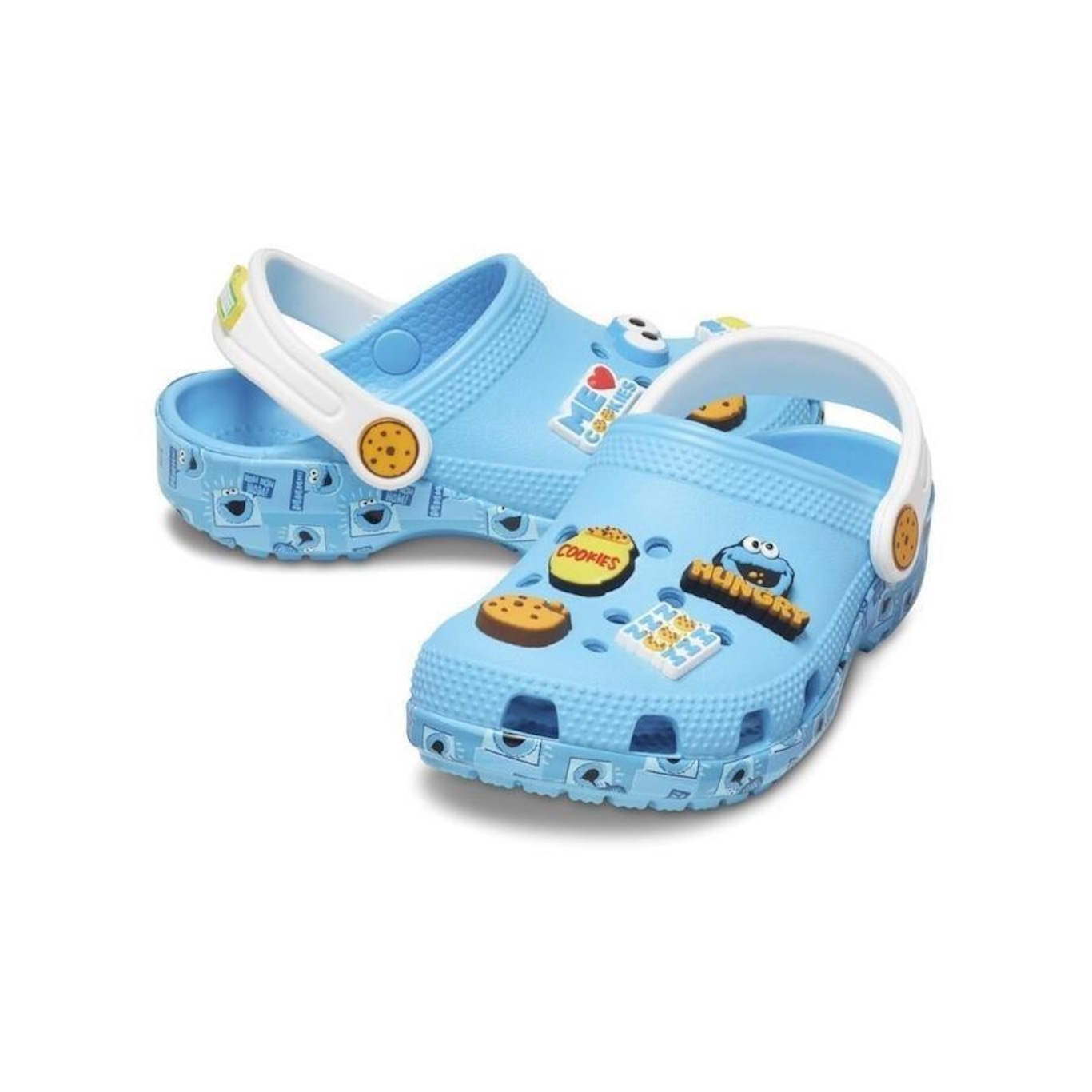 Sandália Crocs Classic Sesame Workshop Clog T Electric - Infantil - Foto 4