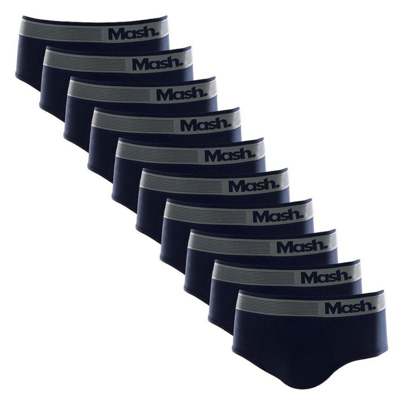 Kit de Cuecas Slip Mash Microfibra sem Costura - 10 Unidades - Masculina - Foto 1