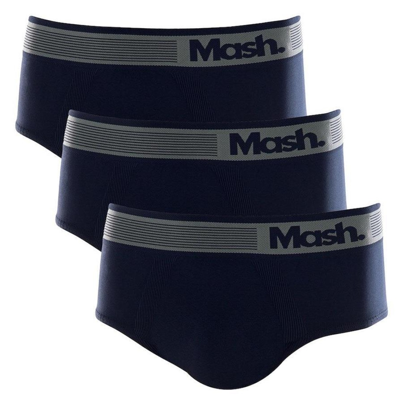 Kit de Cuecas Slip Mash Microfibra sem Costura - 3 Unidades - Adulto - Foto 1