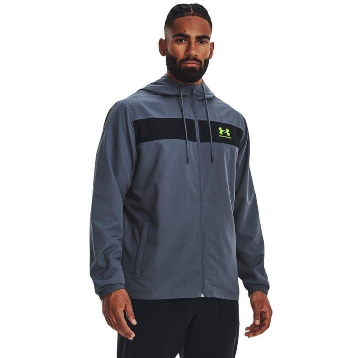 Jaqueta com Capuz Under Armour Sportstyle Windbreaker - Masculina - Foto 1