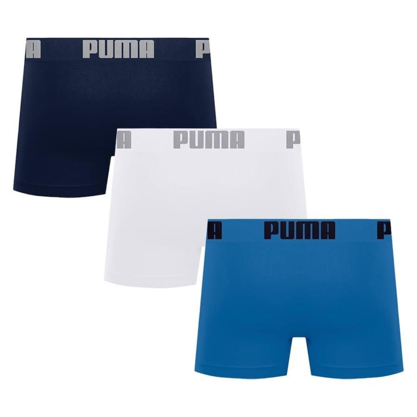 Kit de Cuecas Boxer Puma sem Costura - 3 Unidades - Masculina - Foto 2