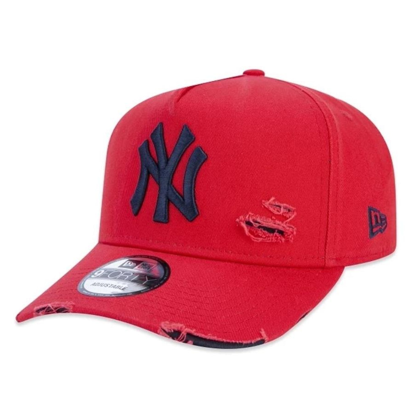 Boné Aba Curva New Era 940 A-Frame New York Yankees Destroyed - Strapback - Masculino - Foto 1