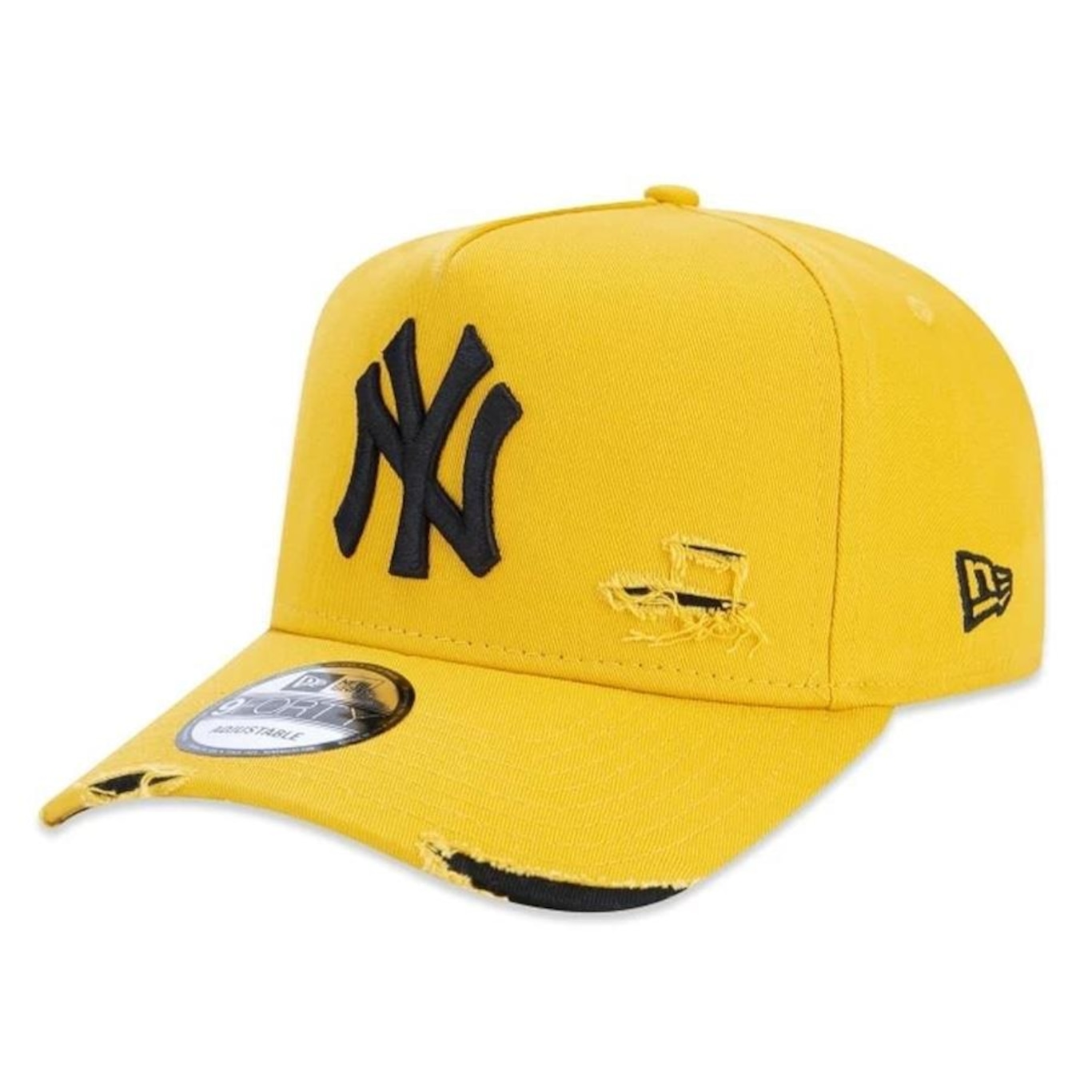 Boné Aba Curva New Era 940 A-Frame New York Yankees Destroyed - Strapback - Masculino - Foto 1