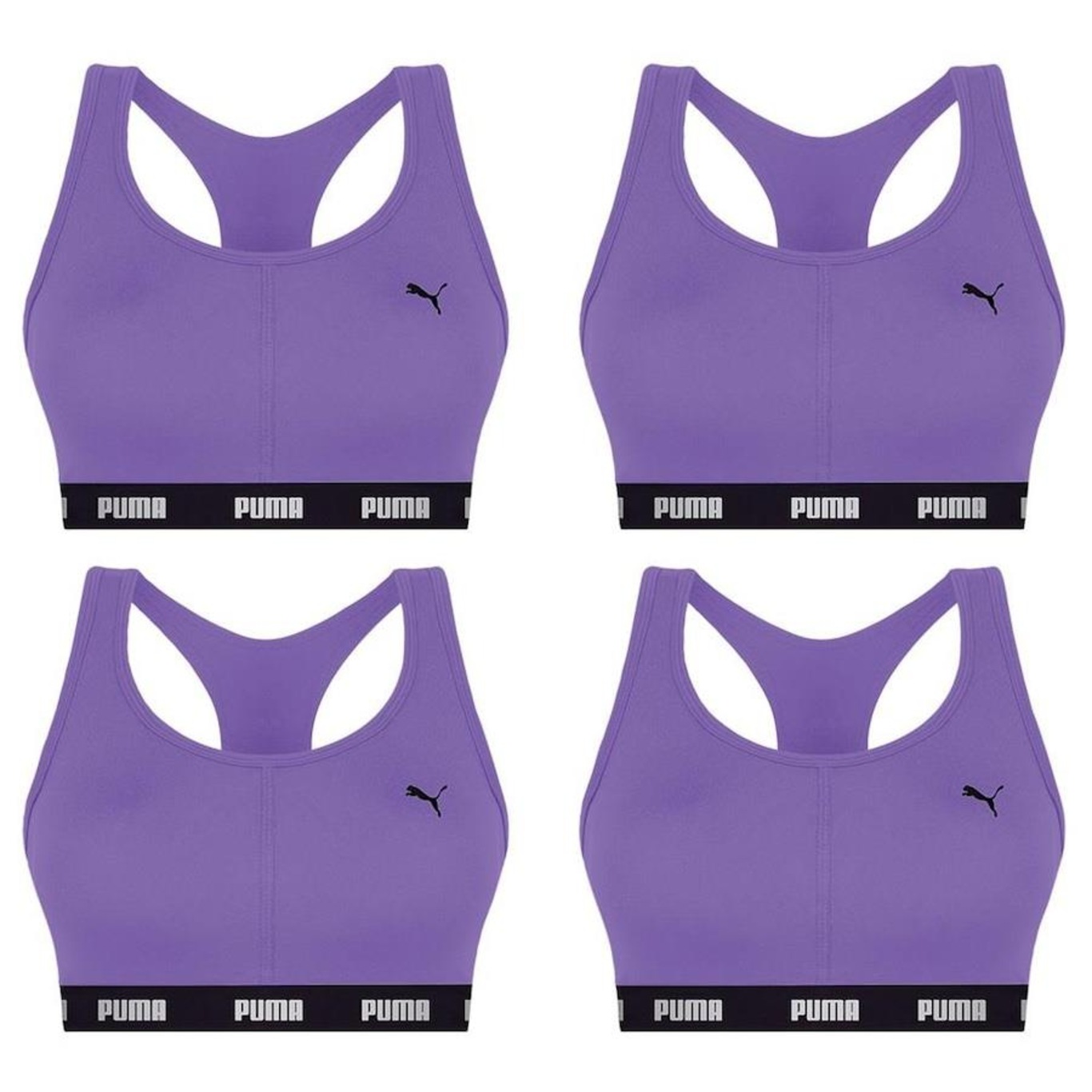 Kit Tops Puma Nadador com Bojo - Feminino - 4 unidades - Foto 1