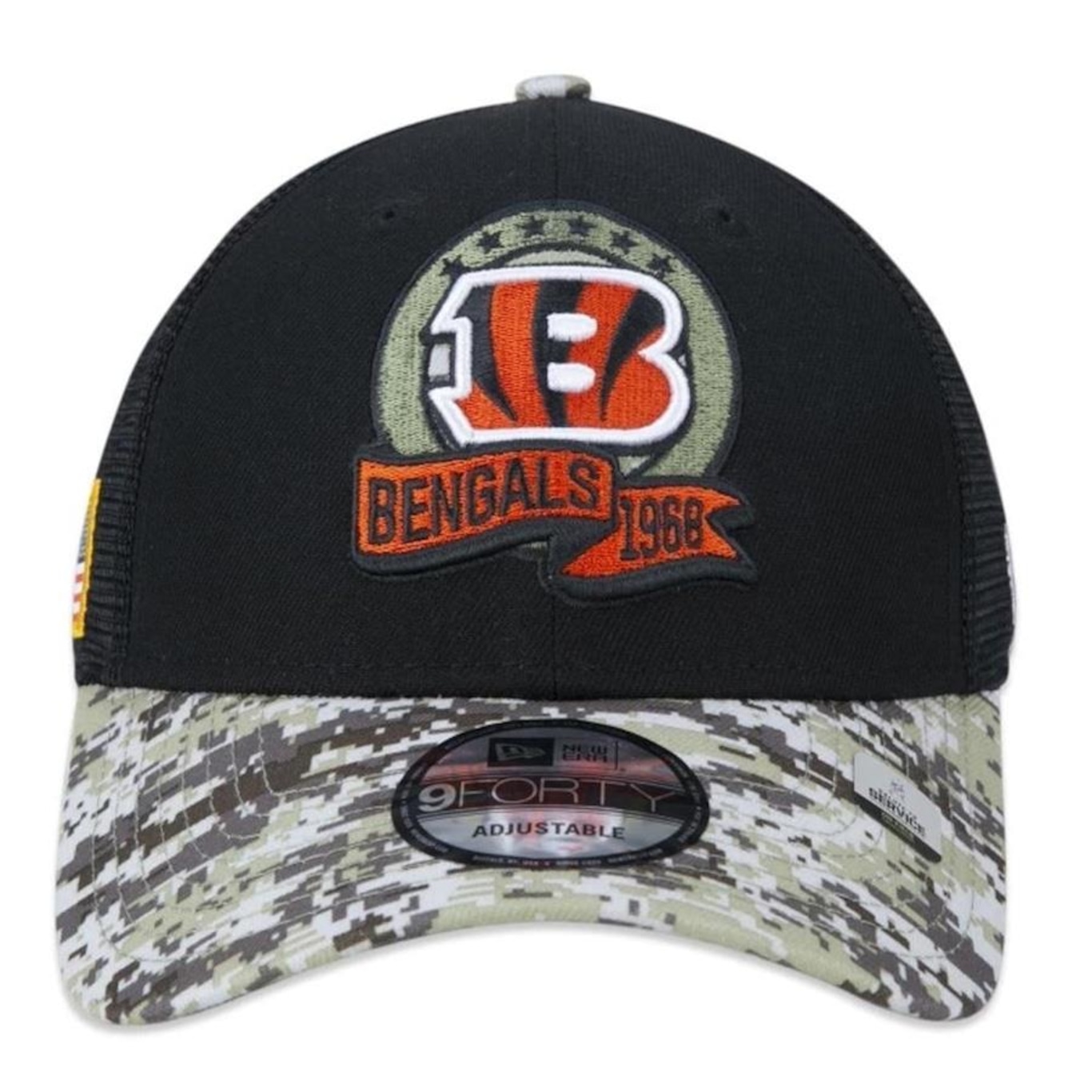 Boné Aba Curva New Era 940 Cincinnati Bengals Salute To Service 2022 - Snapback - Adulto - Foto 3