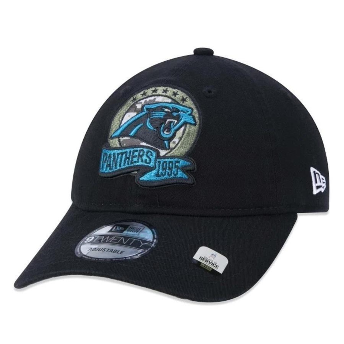 Boné Aba Curva New Era 920 Carolina Panthers Salute To Service 2022 - Strapback - Adulto - Foto 1