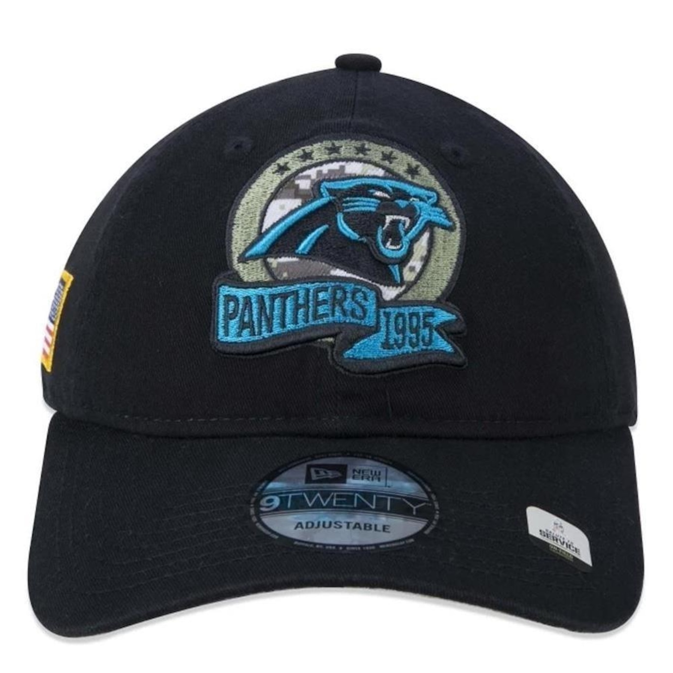 Boné Aba Curva New Era 920 Carolina Panthers Salute To Service 2022 - Strapback - Adulto - Foto 3