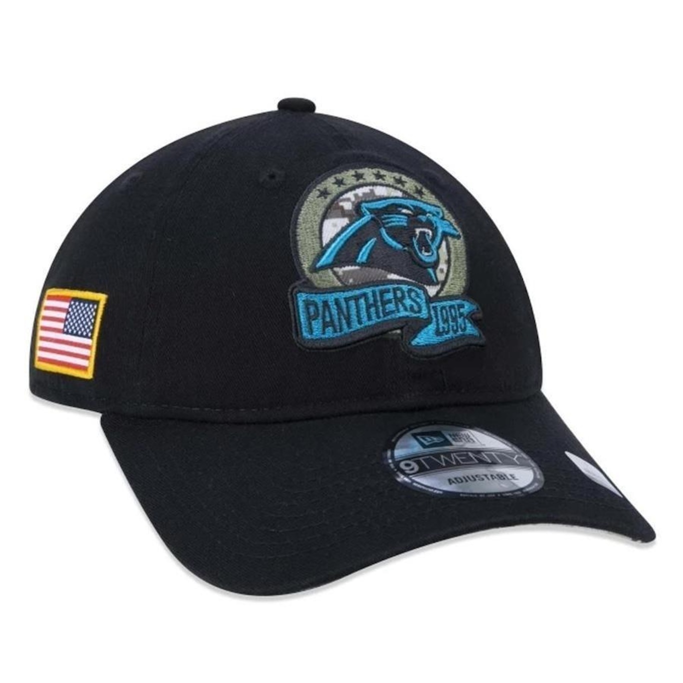 Boné Aba Curva New Era 920 Carolina Panthers Salute To Service 2022 - Strapback - Adulto - Foto 4