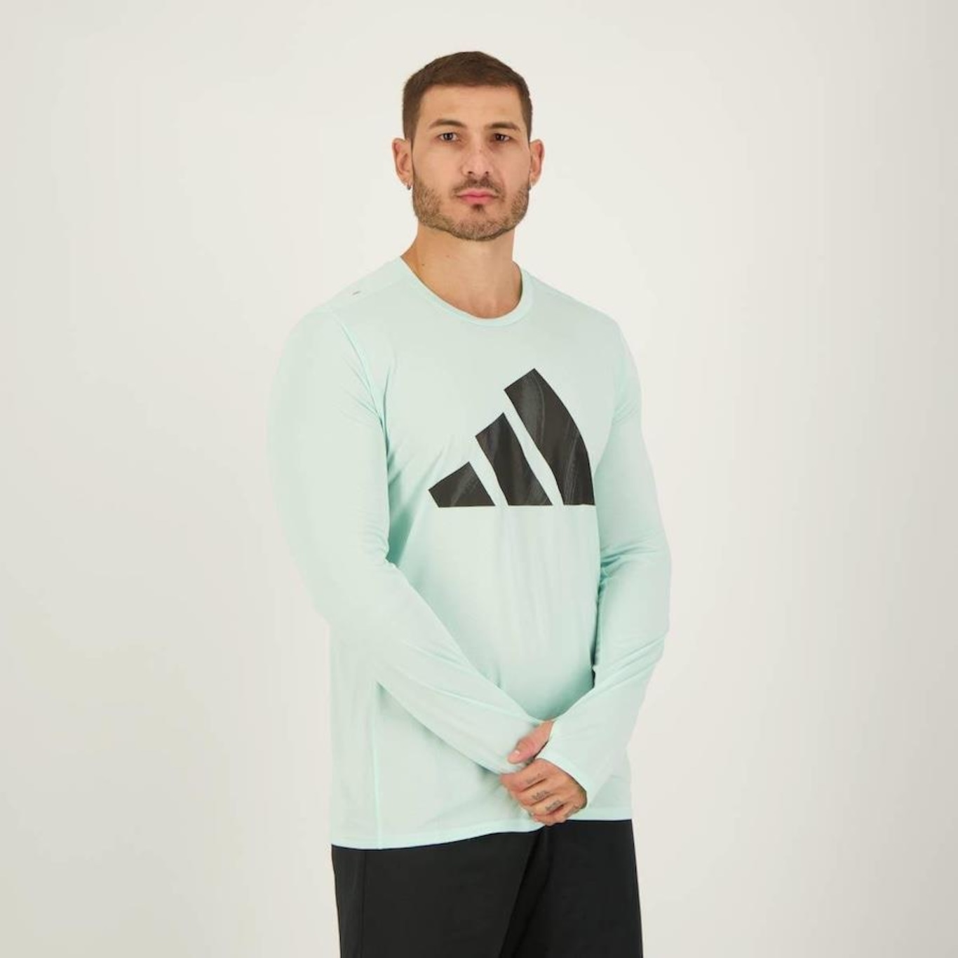 Blusão adidas Run It Bos Ls - Masculino - Foto 2