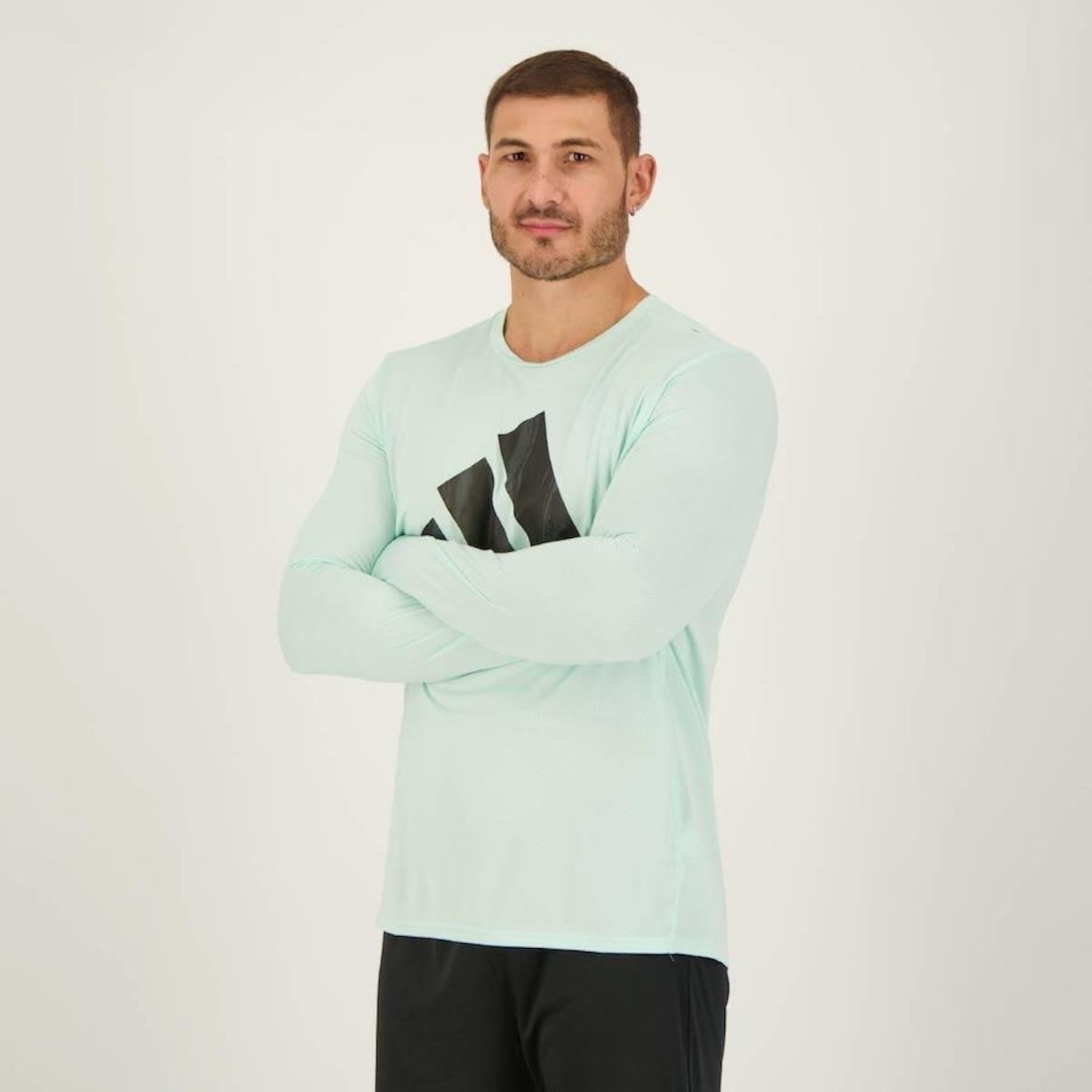 Blusão adidas Run It Bos Ls - Masculino - Foto 5